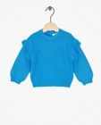 Truien - Blauwe trui met franjes