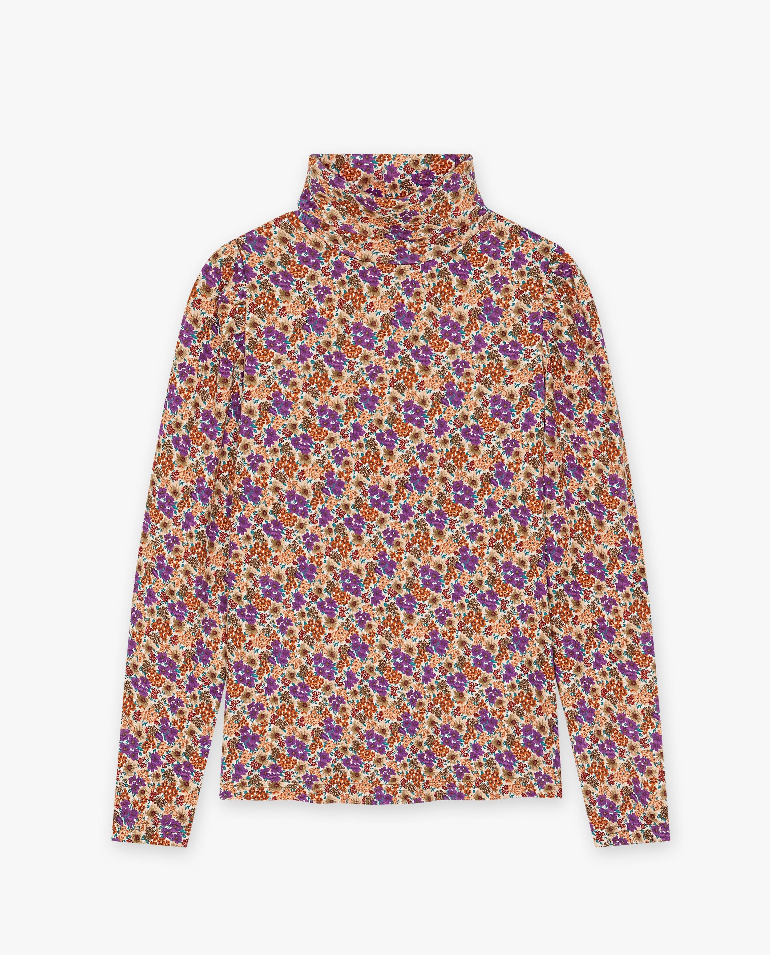 T-shirts - Pull à col roulé fleuri