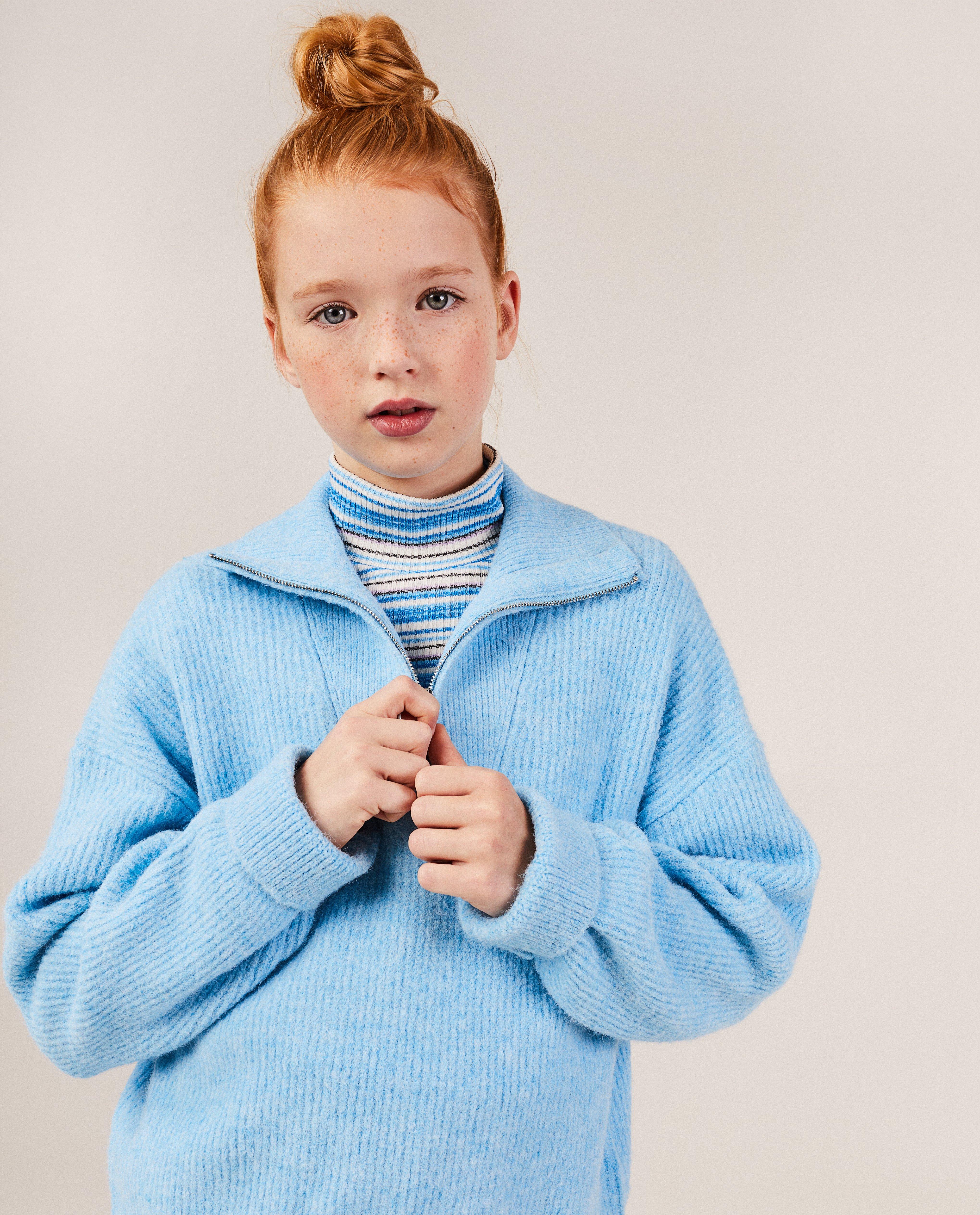 Pulls - Pull tricoté avec une courte fermeture à glissière