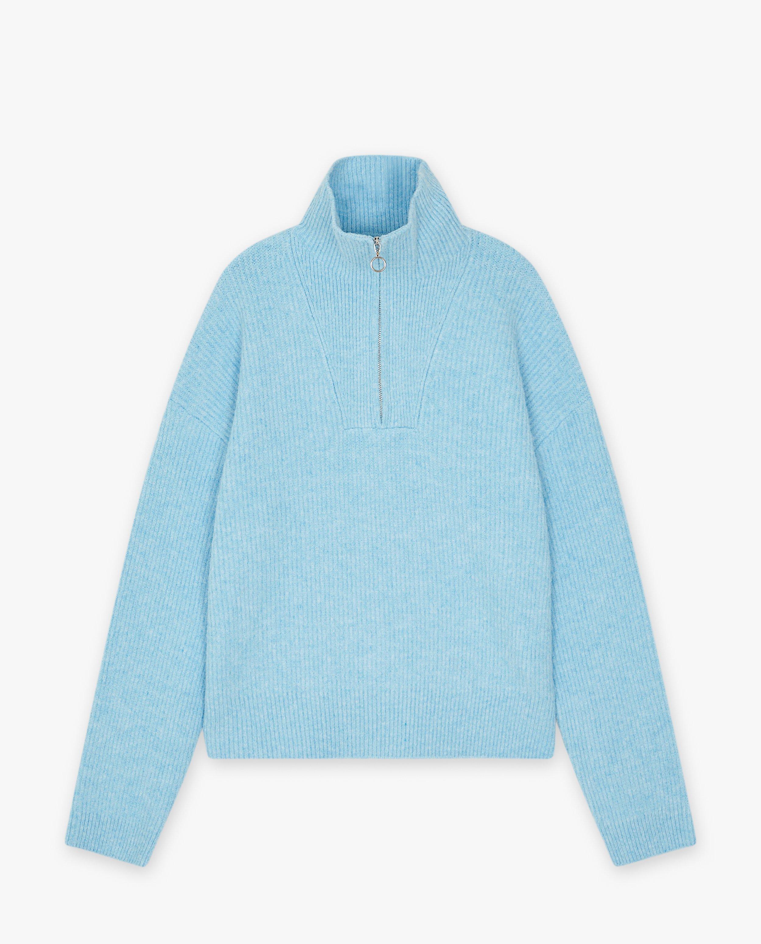 Pulls - Pull tricoté avec une courte fermeture à glissière