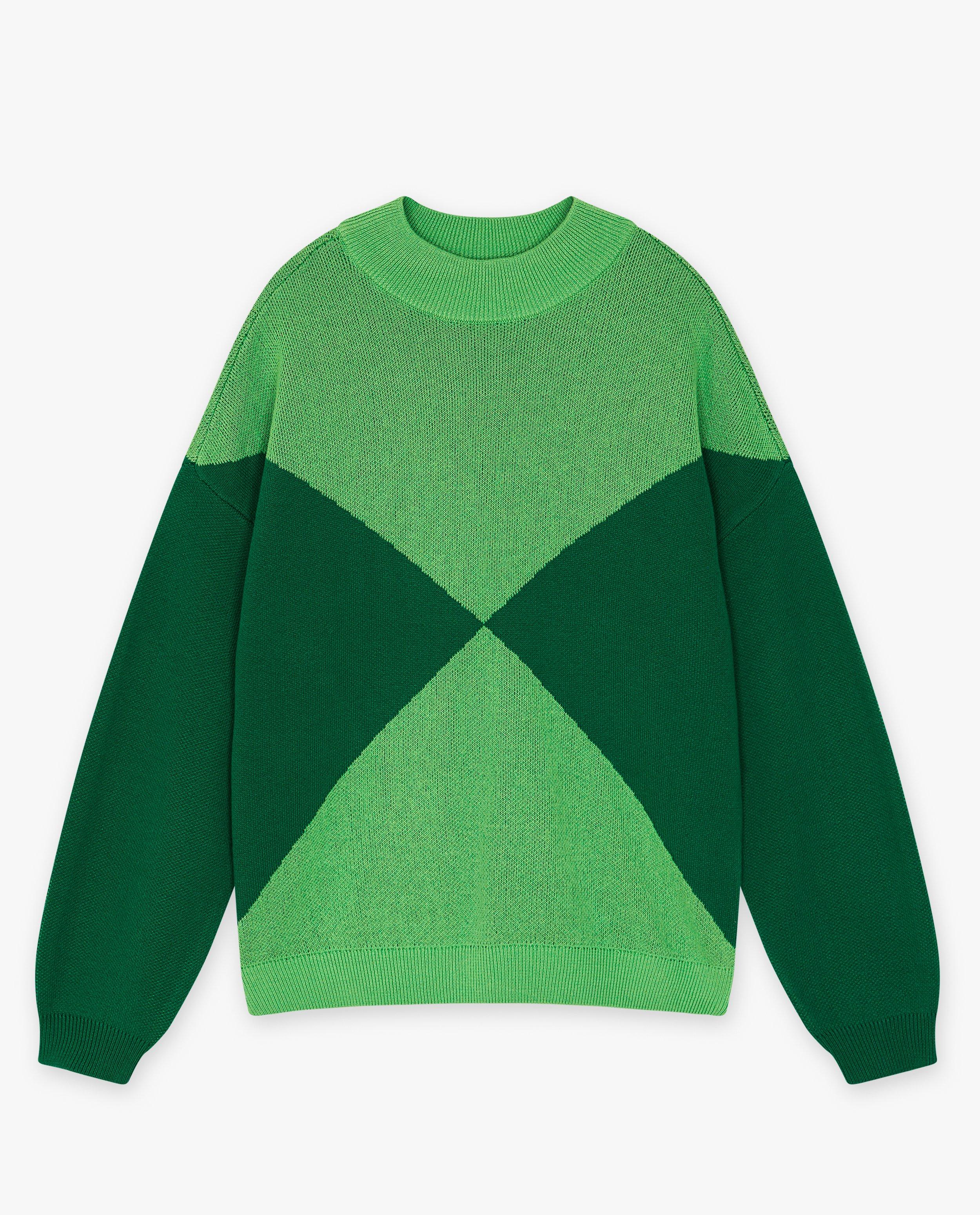 Pulls - Pull vert à color block