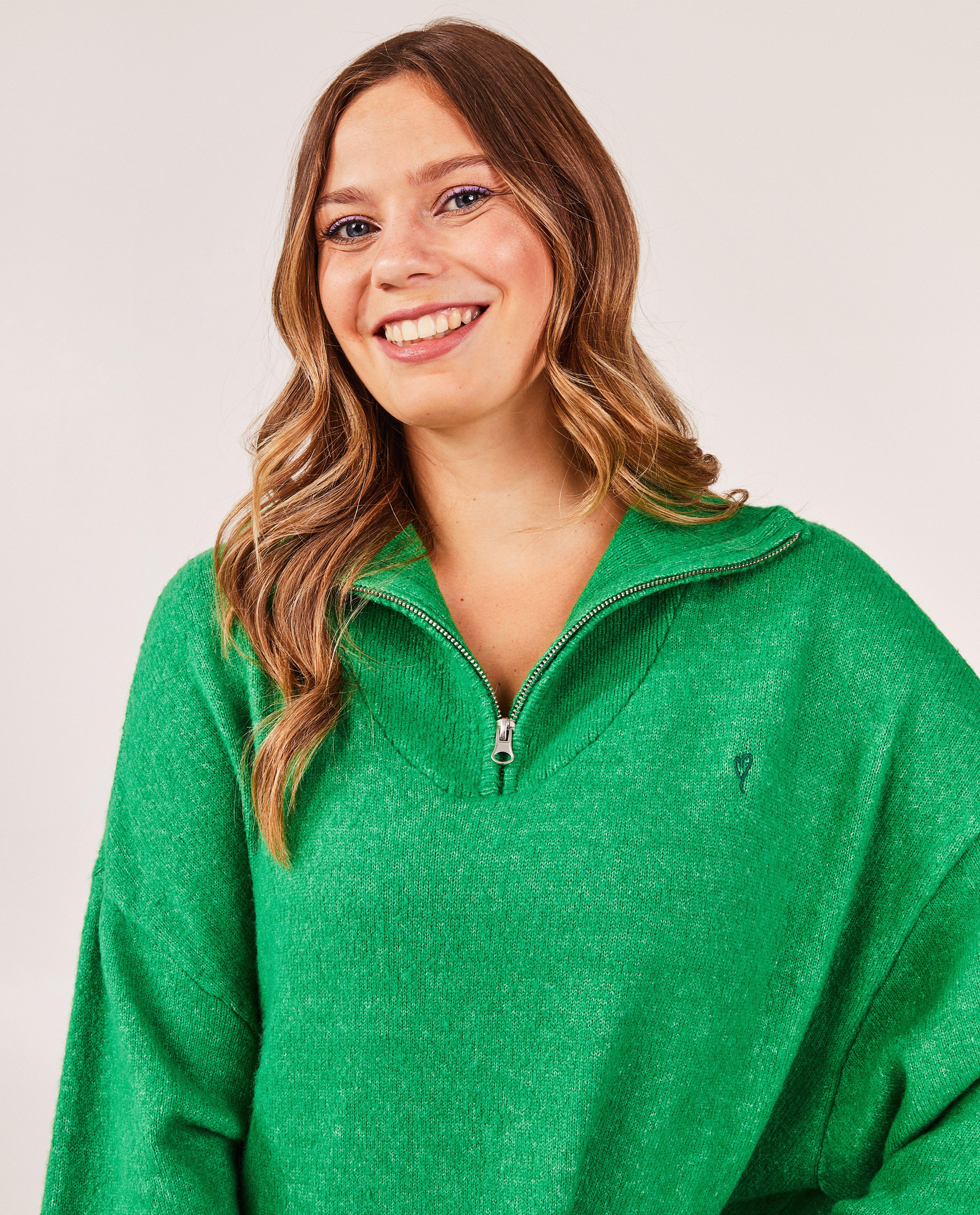 Robes - Robe verte avec une fermeture à glissière