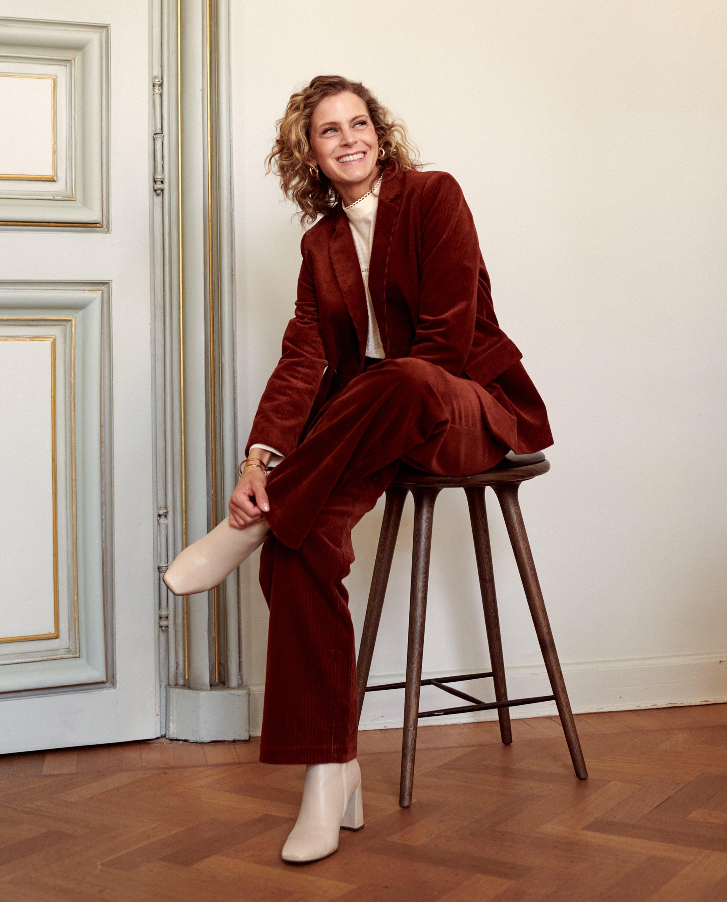 Pantalons - Pantalon brun en velours côtelé