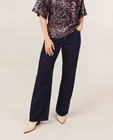 Donkerblauwe jeans, wide leg fit - null - Dina Tersago