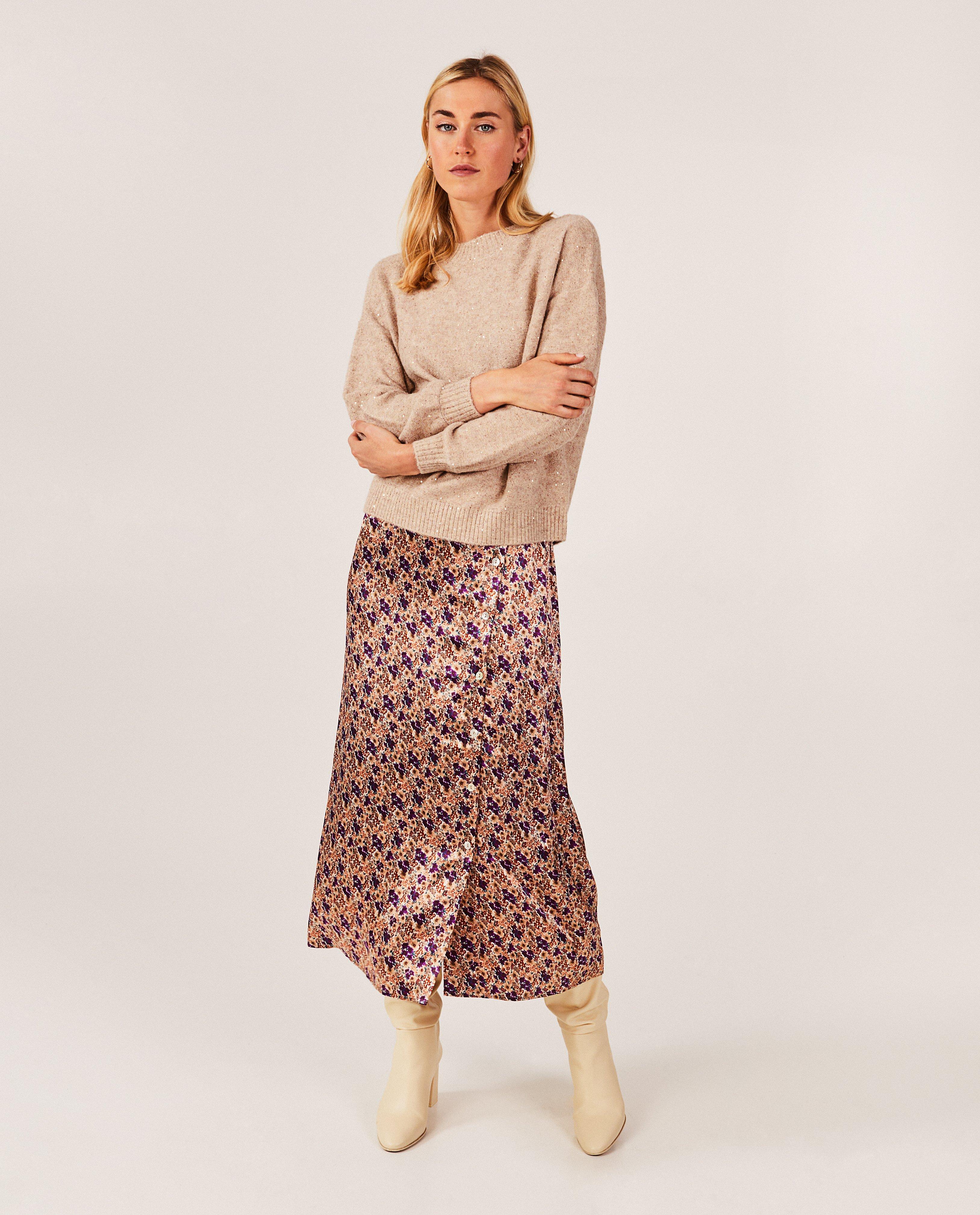 Pull mauve à paillettes - null - Sora