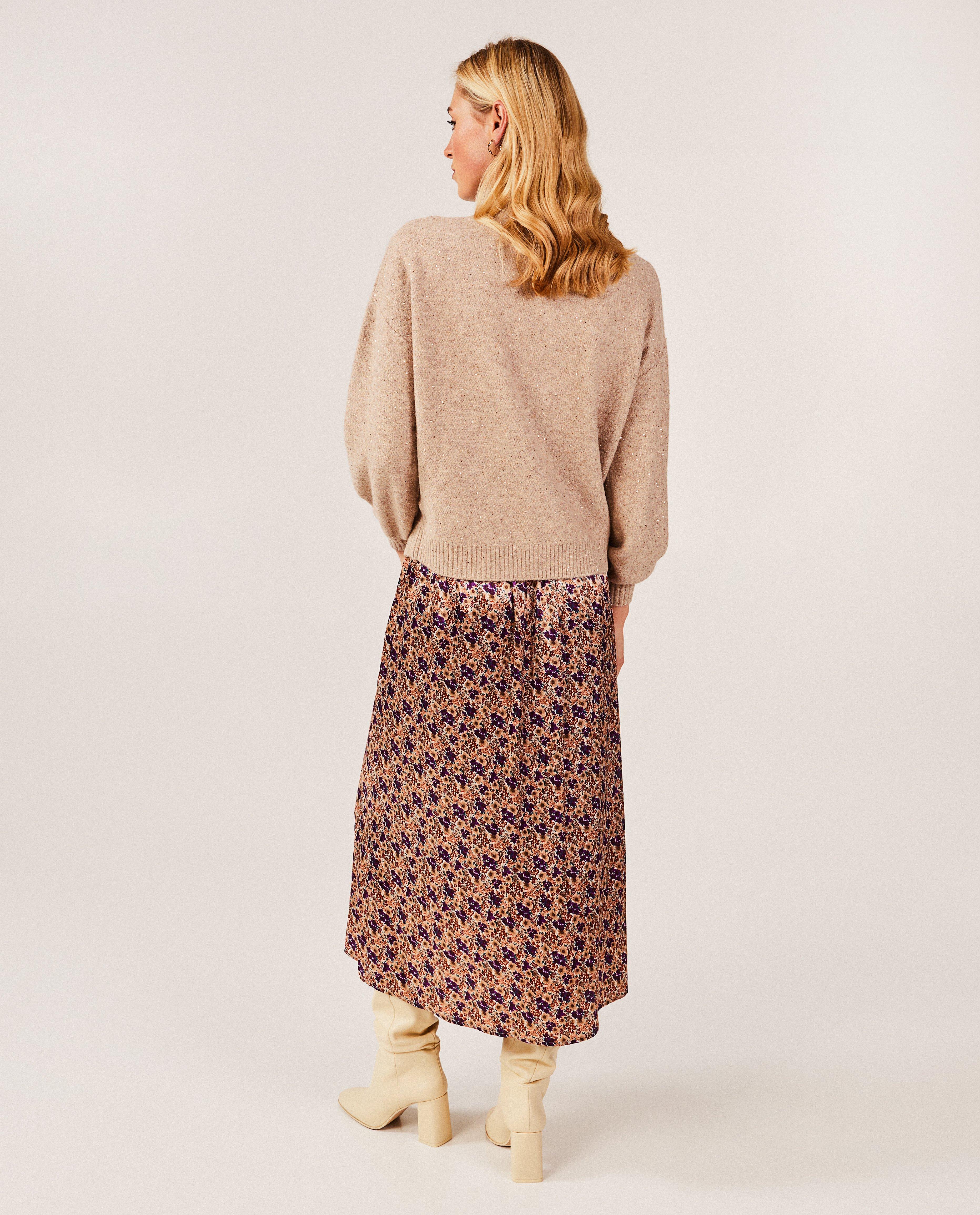 Pulls - Pull mauve à paillettes