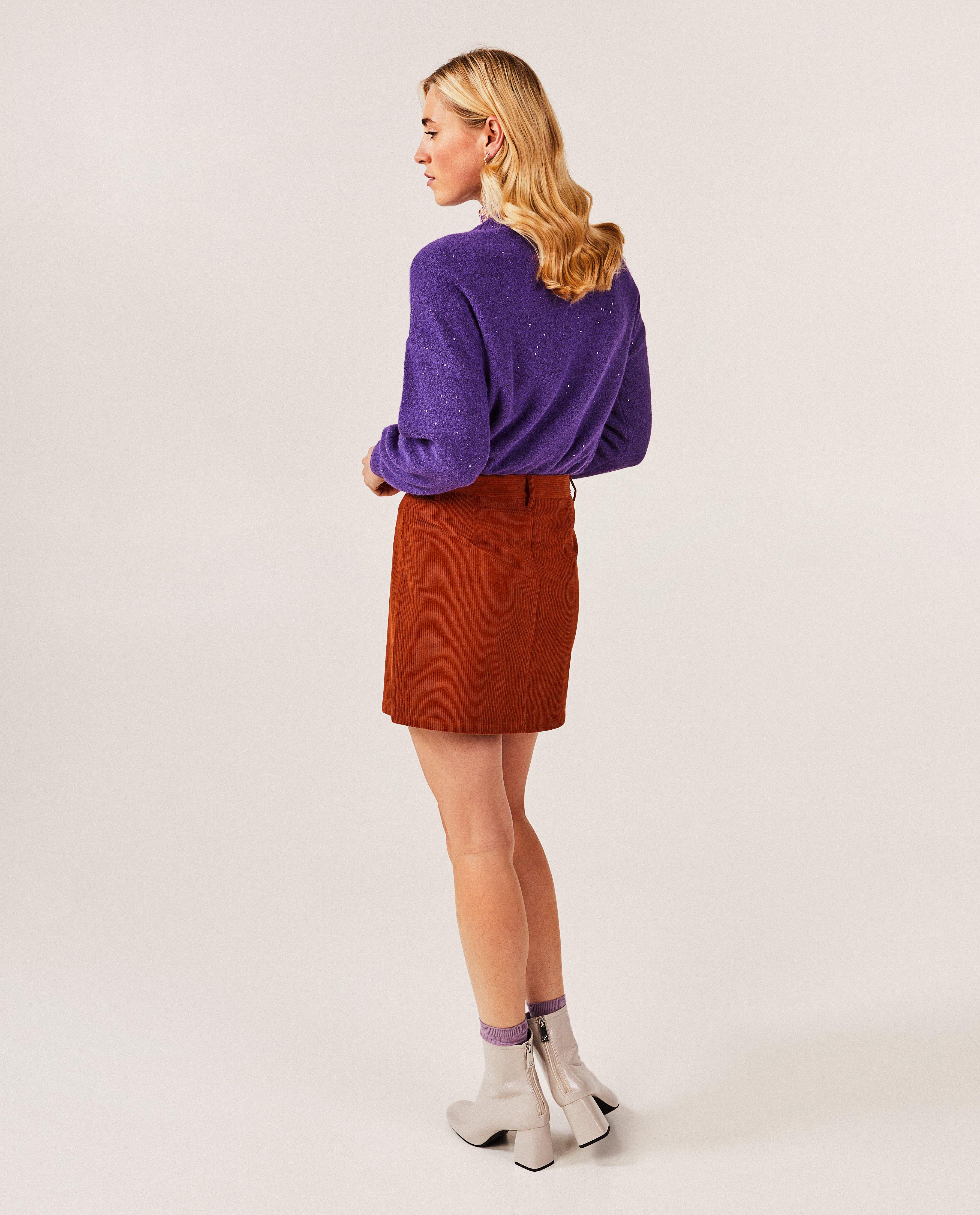 Pulls - Pull mauve à paillettes