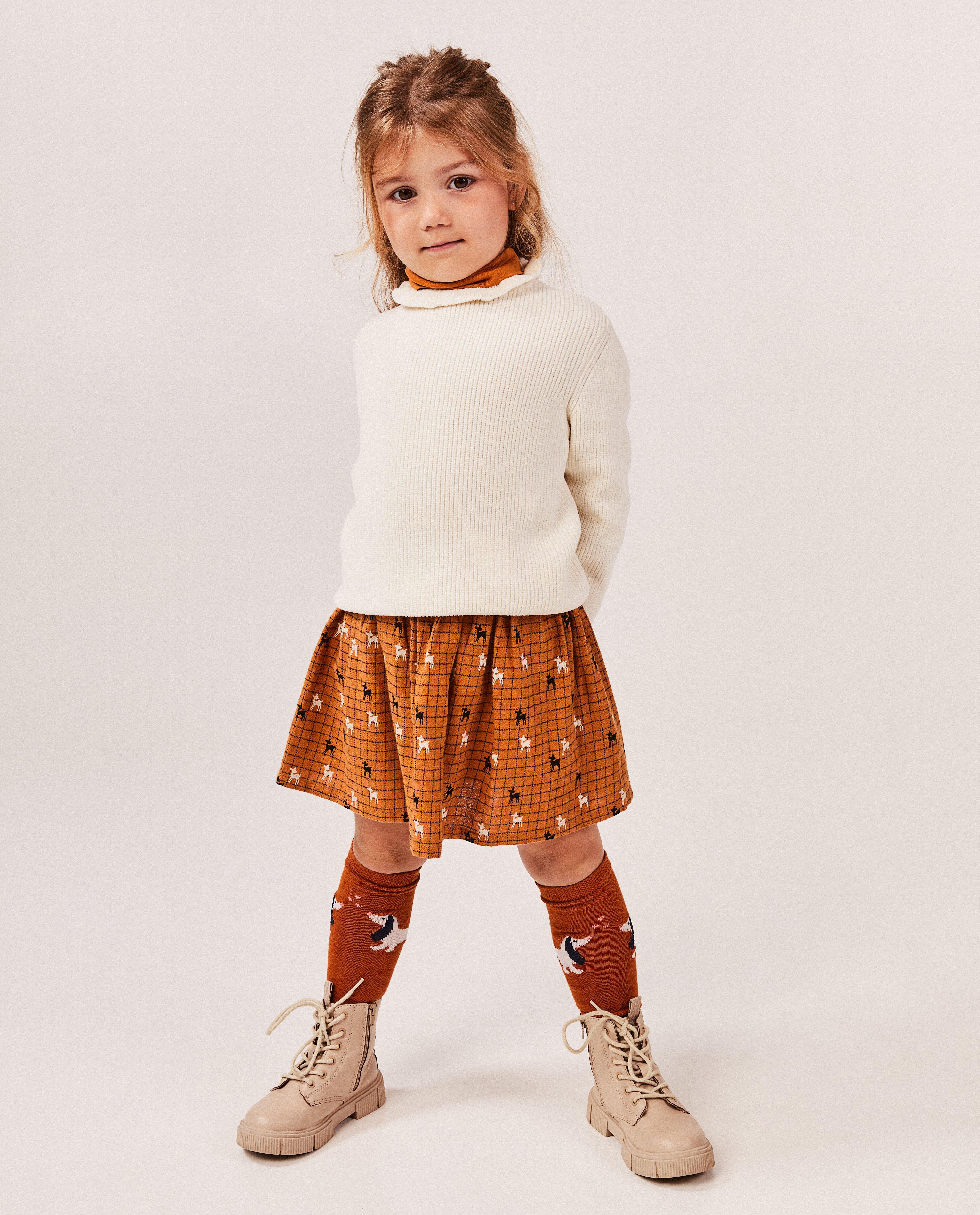 Geruite rok met kattenprint - null - Besties