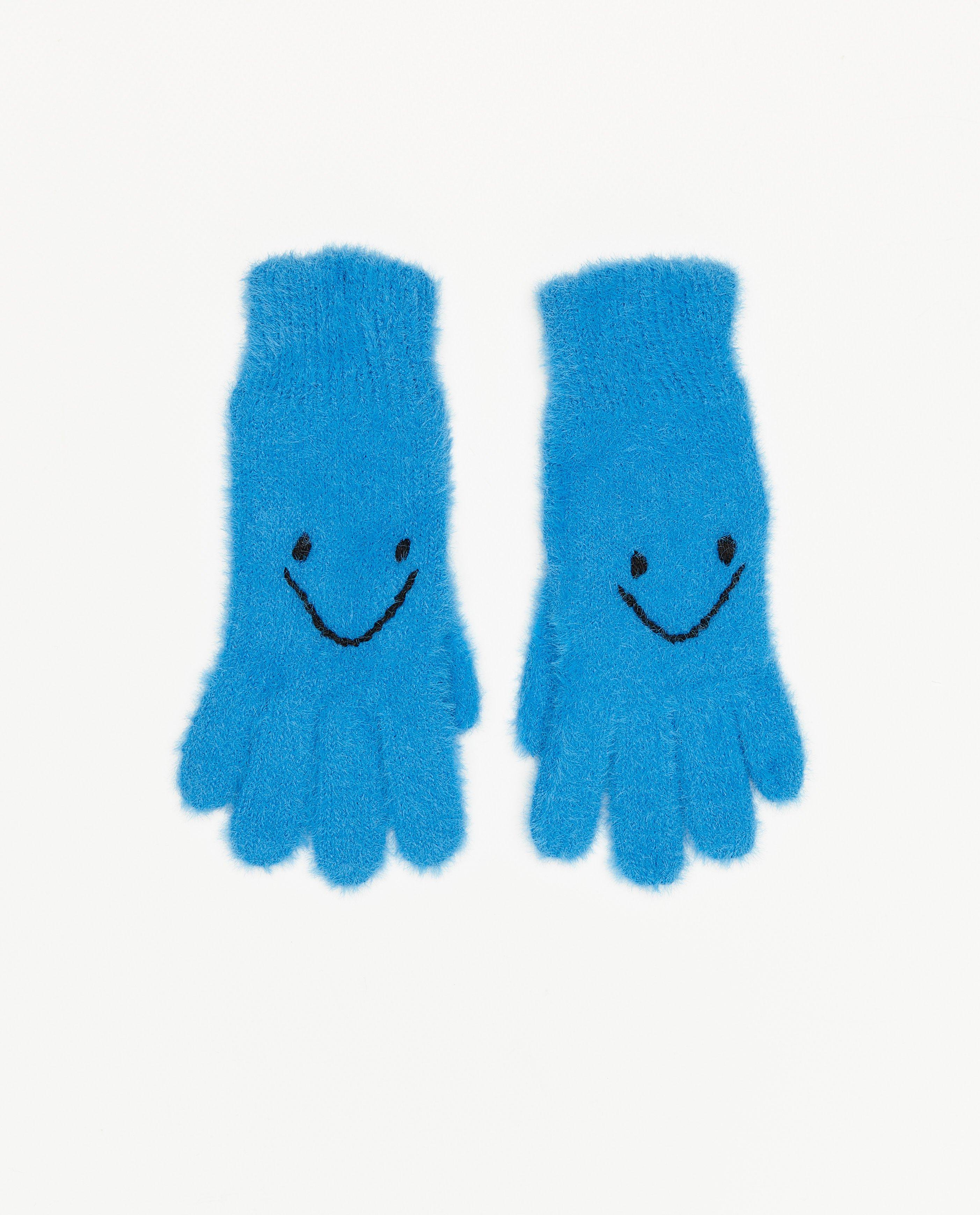 Fuzzy handschoenen met smiley - null - Fish & Chips