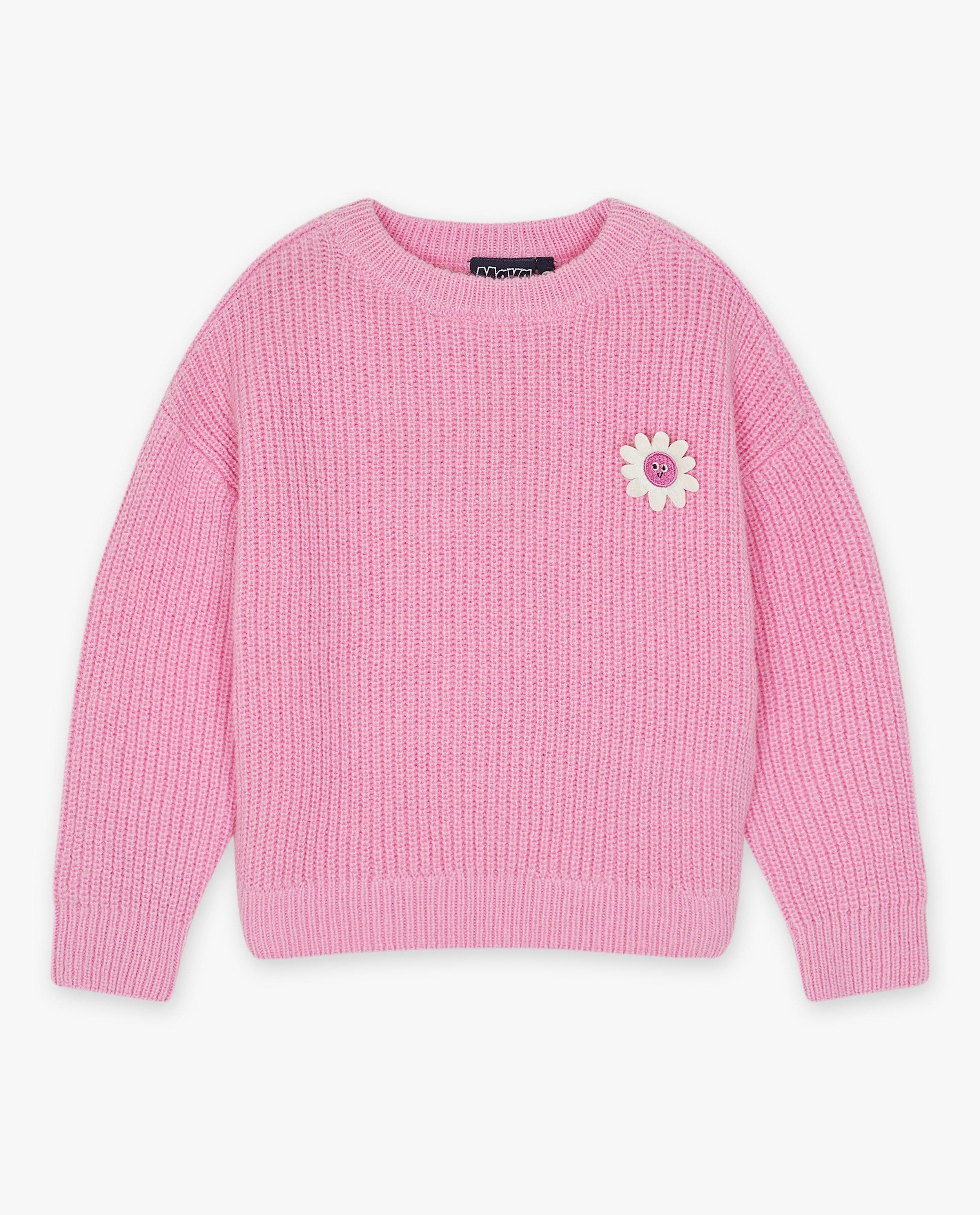 Pulls - Pull rose avec broche