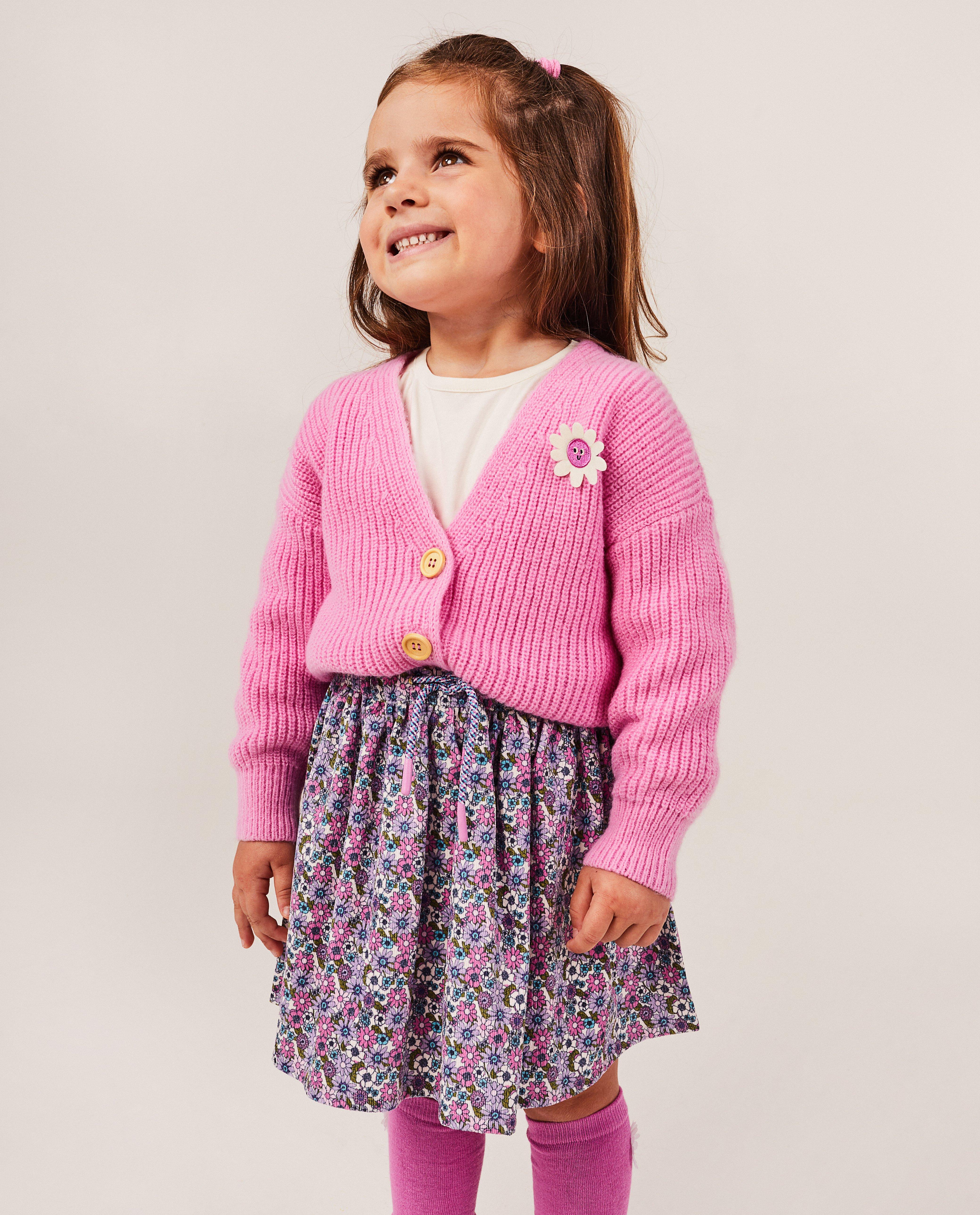 Cardigan rose avec une broche - null - Maya