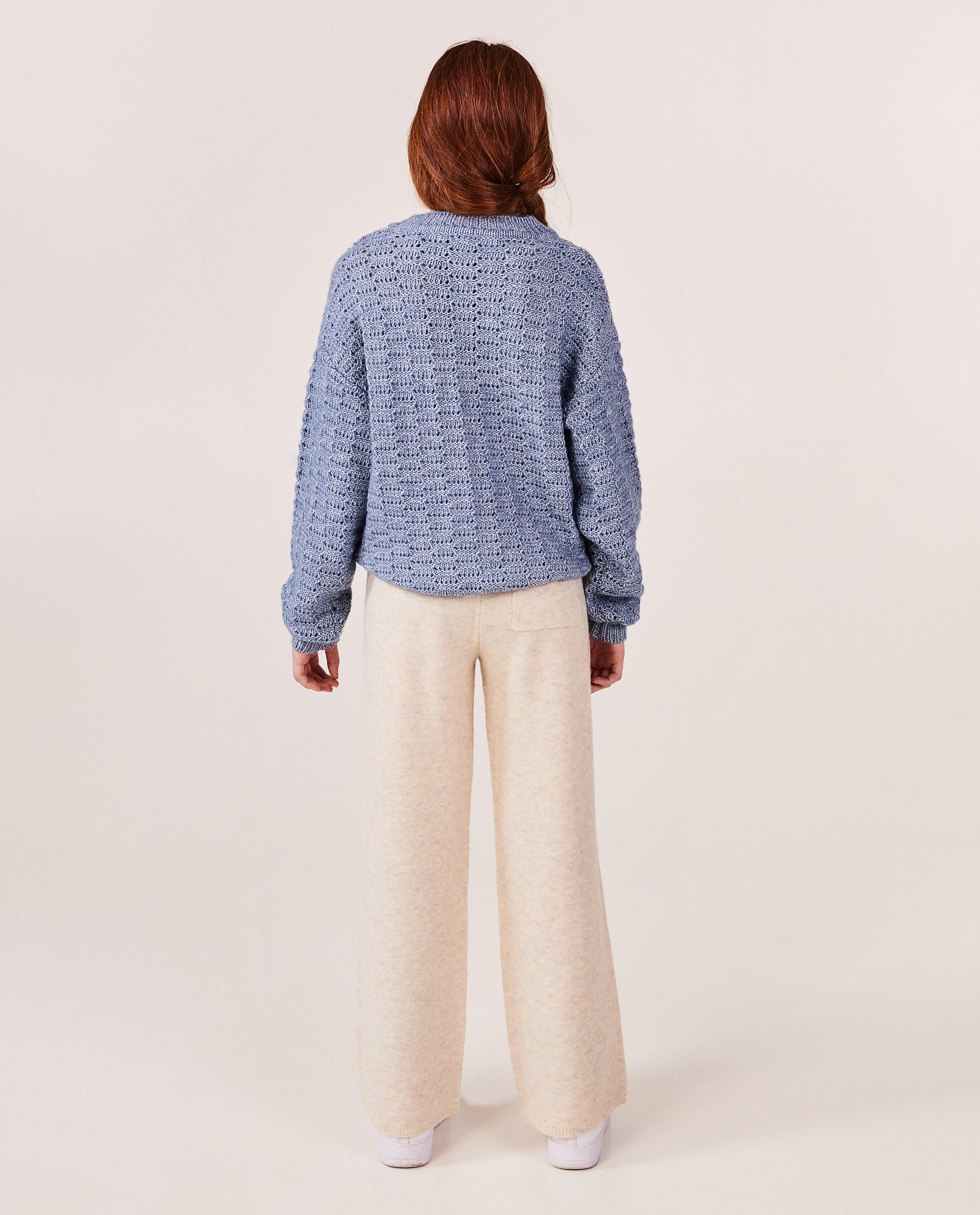 Pantalons - Pantalon beige en fin tricot, 7-14 ans