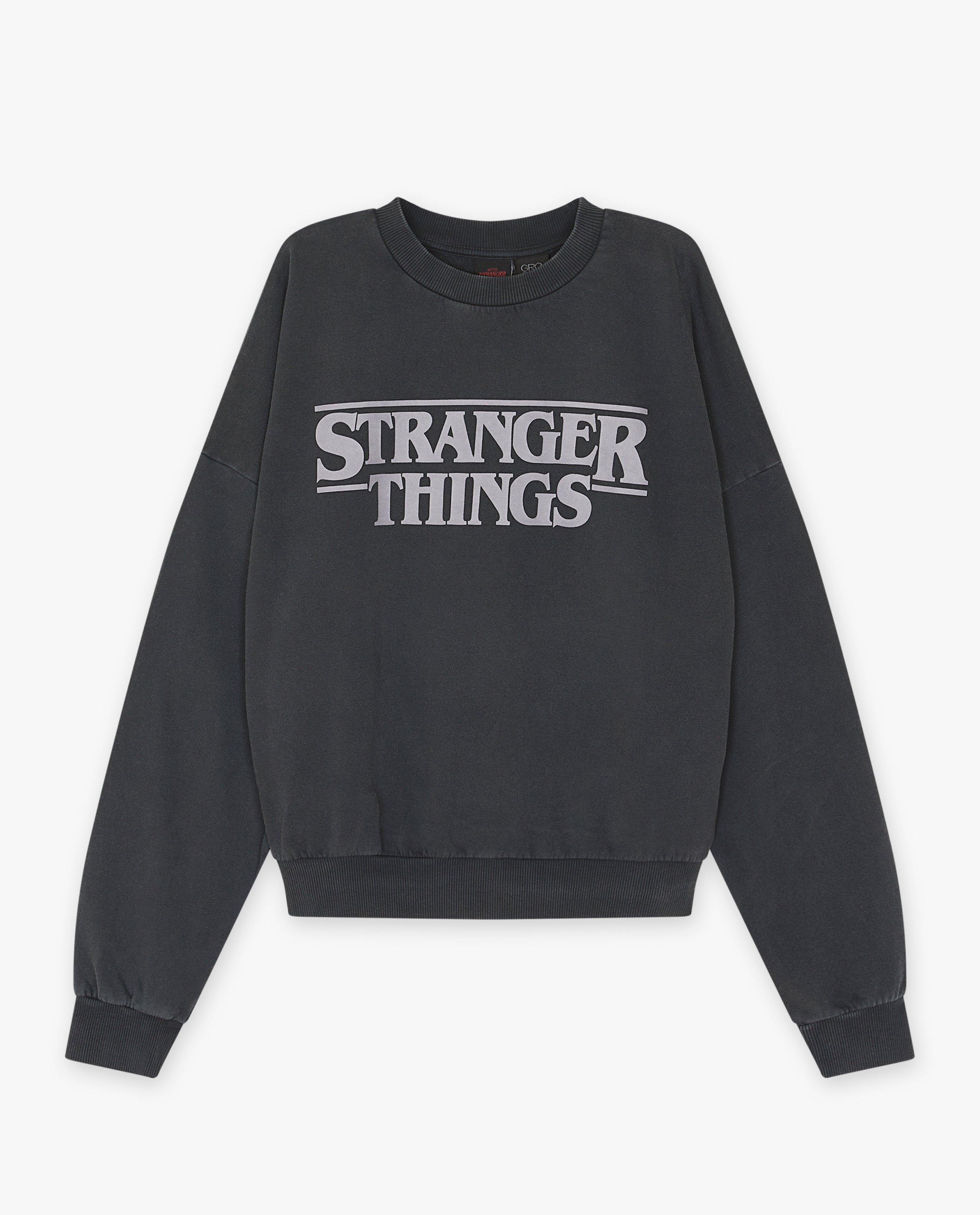 Sweats - Sweat gris fonc&eacute; Stranger Things