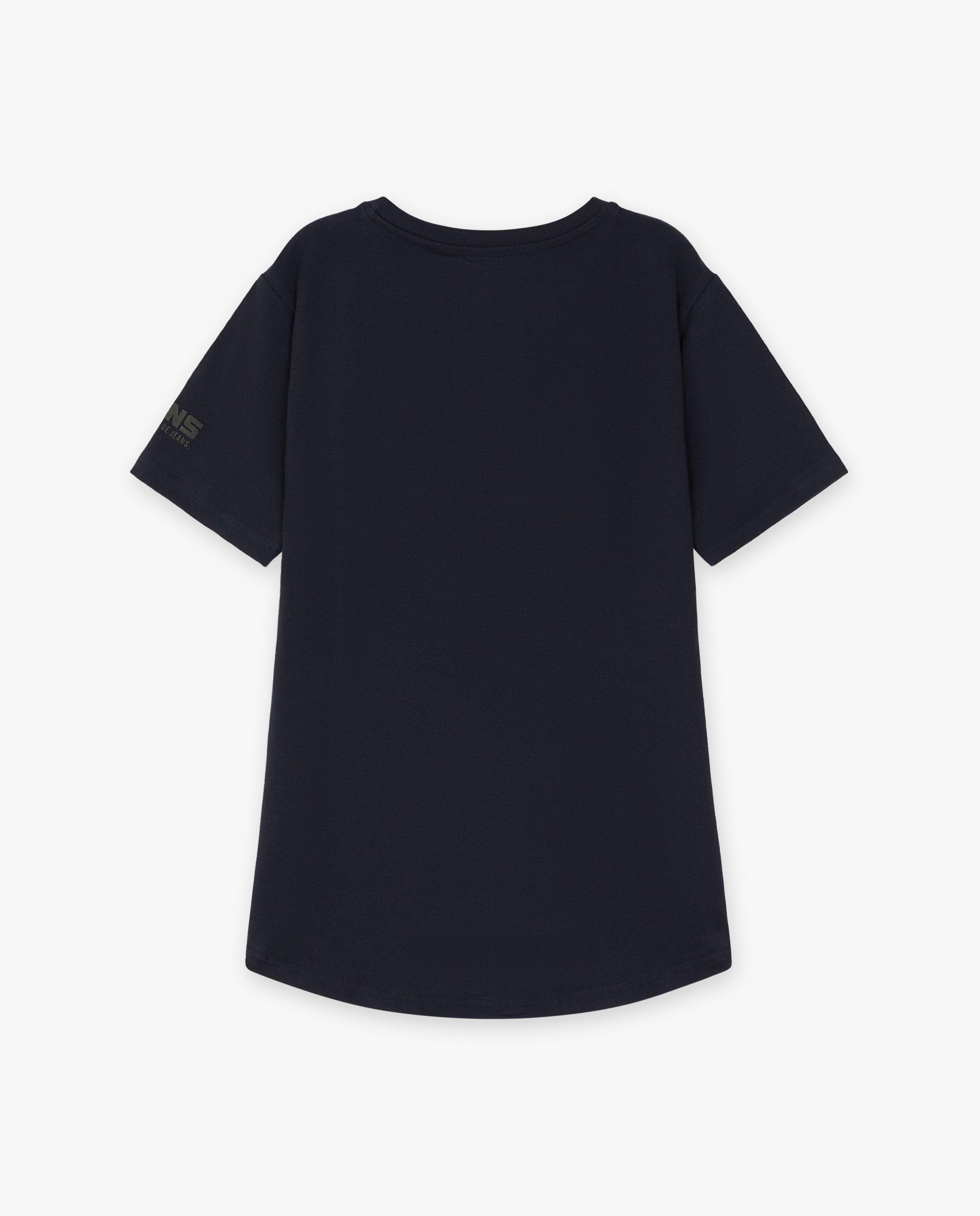 T-shirts - Donkerblauw T-shirt met patch