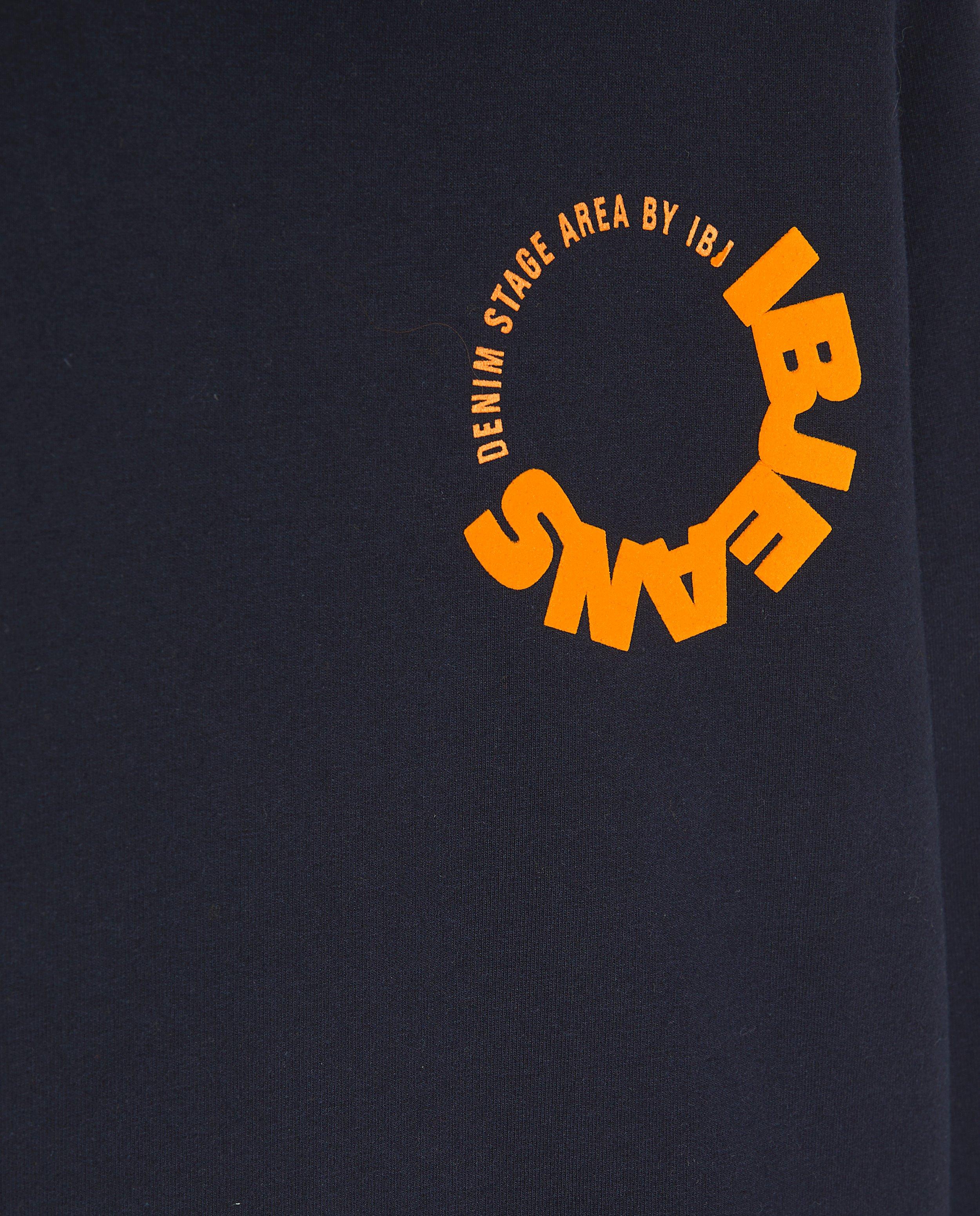 Sweaters - Donkerblauwe hoodie met opschrift