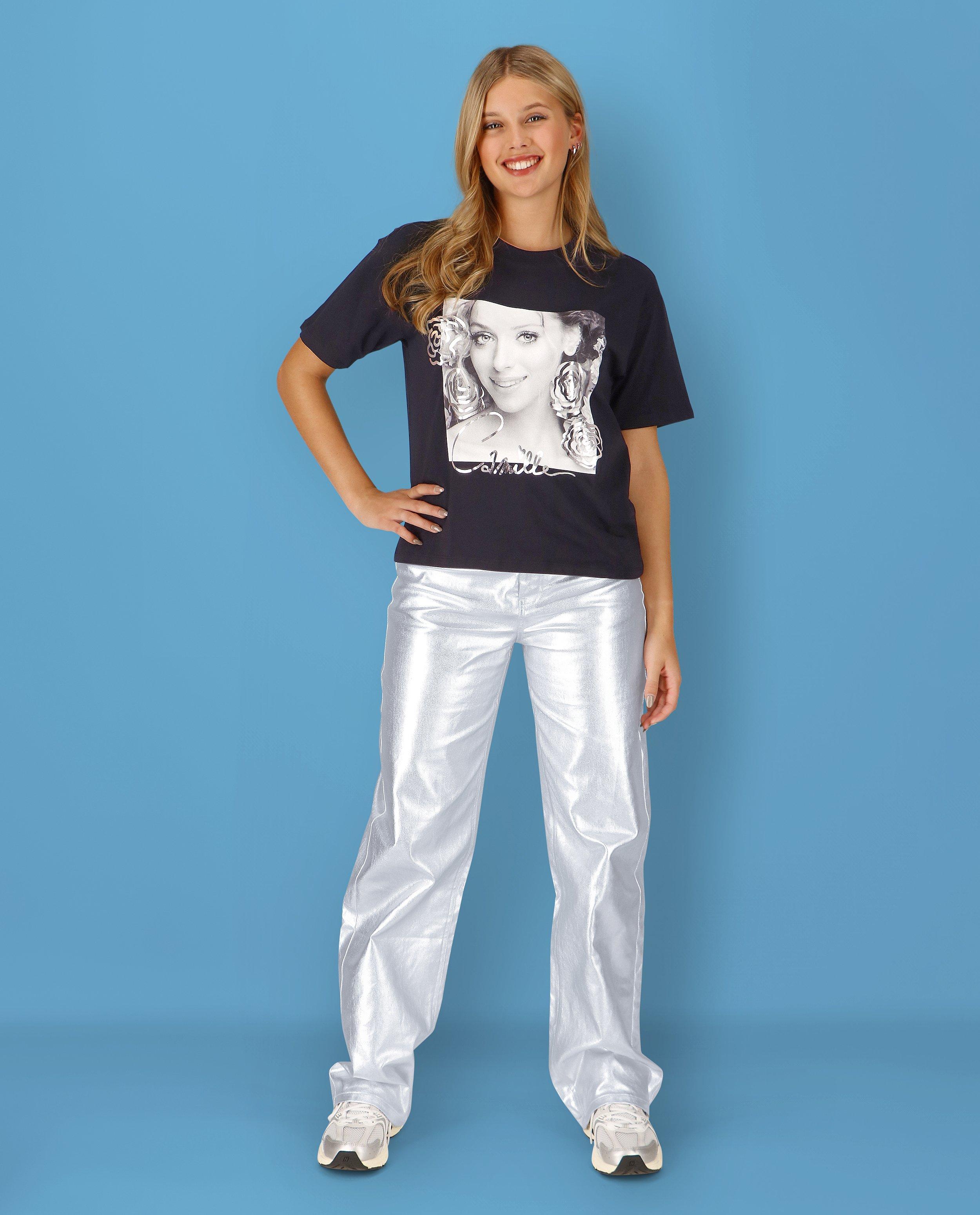 Metallic broek, straight fit, XS-XL - Product Detail - grijs - afbeelding nummer 2