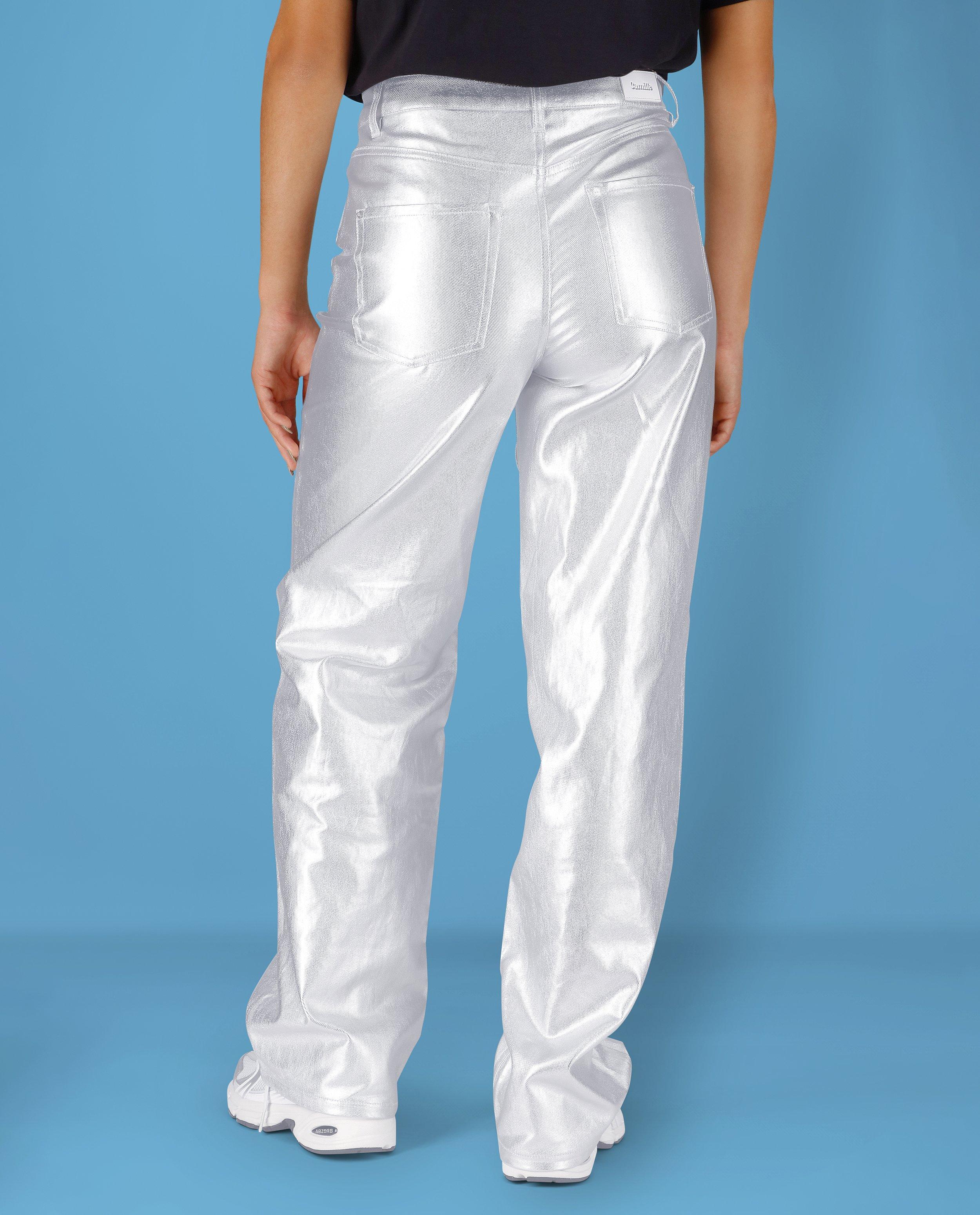 Metallic broek, straight fit, XS-XL - Product Detail - grijs - afbeelding nummer 4