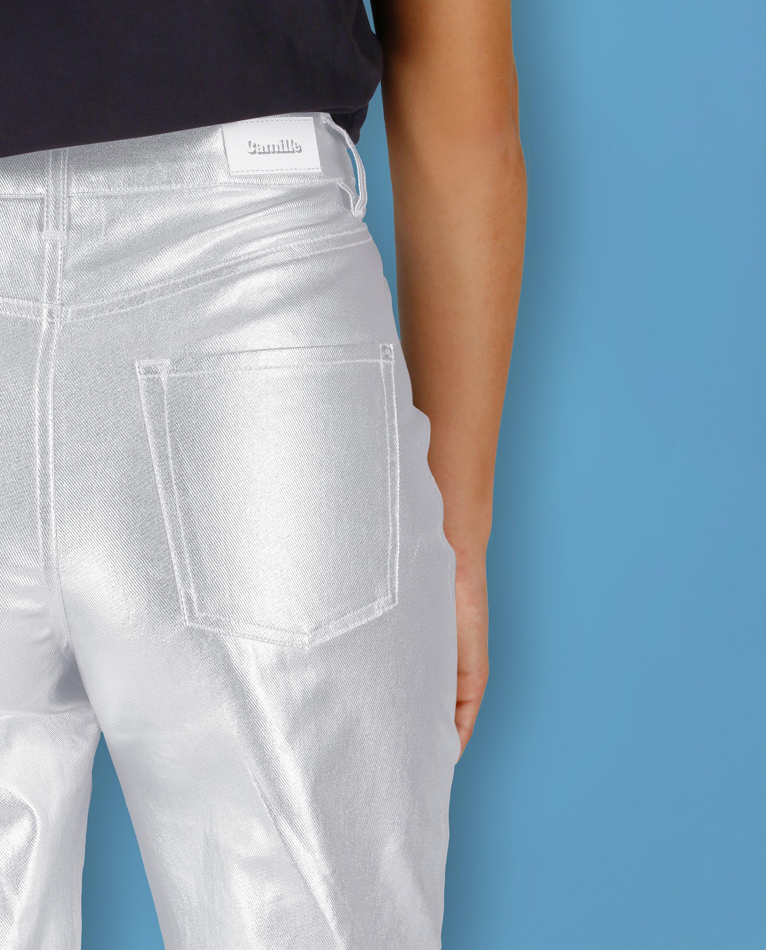Metallic broek, straight fit, XS-XL - Product Detail - grijs - afbeelding nummer 5
