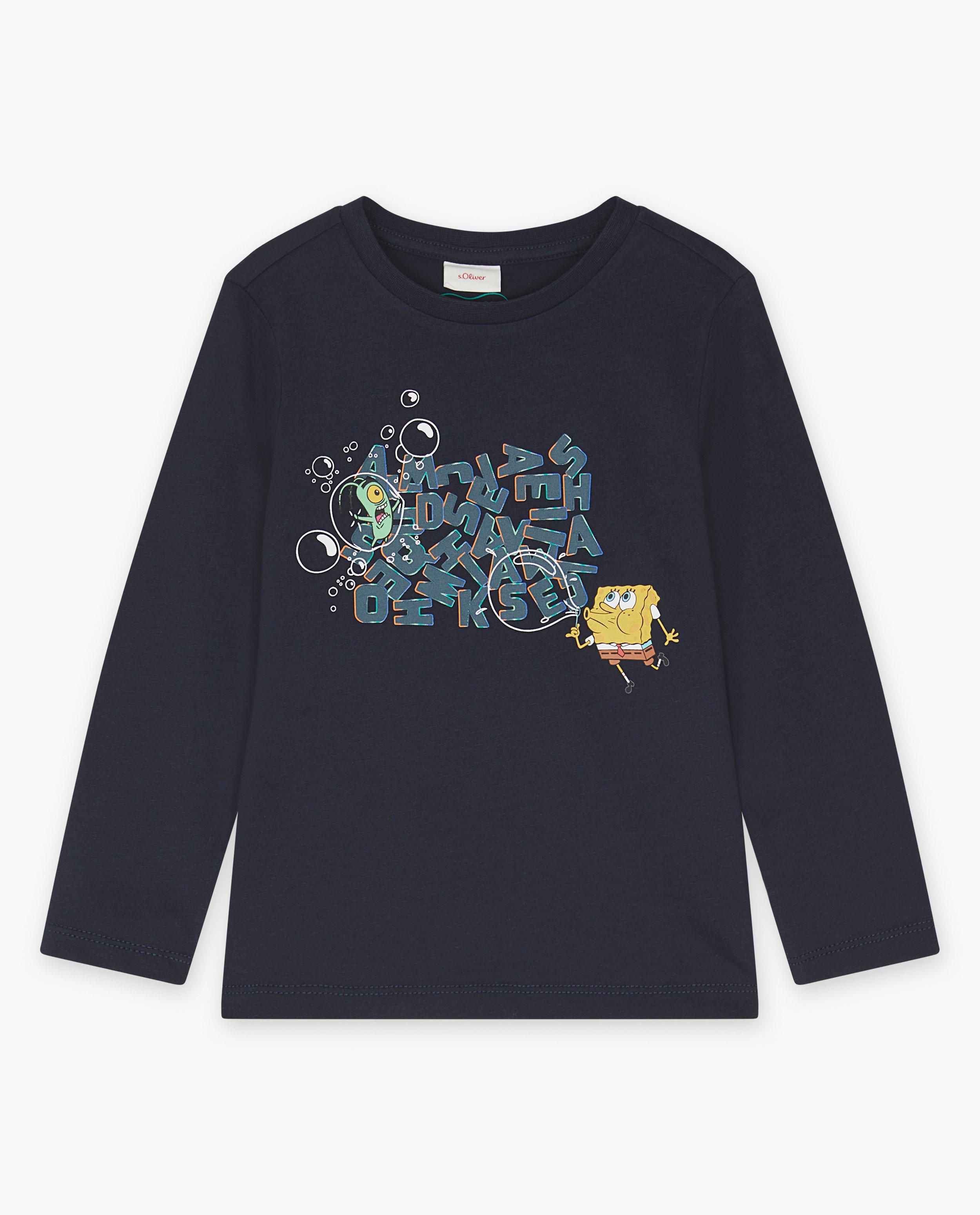 T-shirt bleu foncé à manches longues - null - S. Oliver