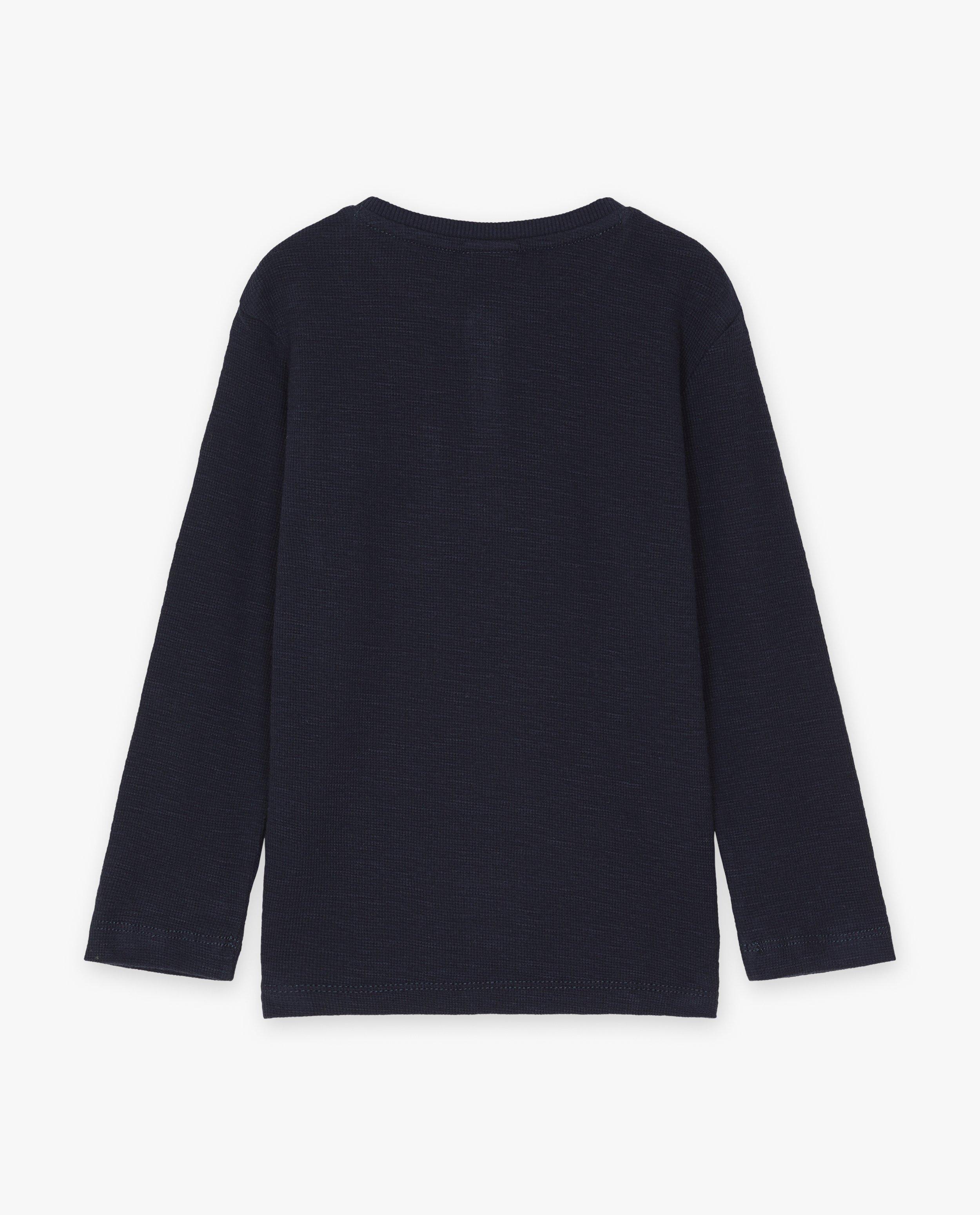 T-shirts - Longsleeve met wafelstructuur