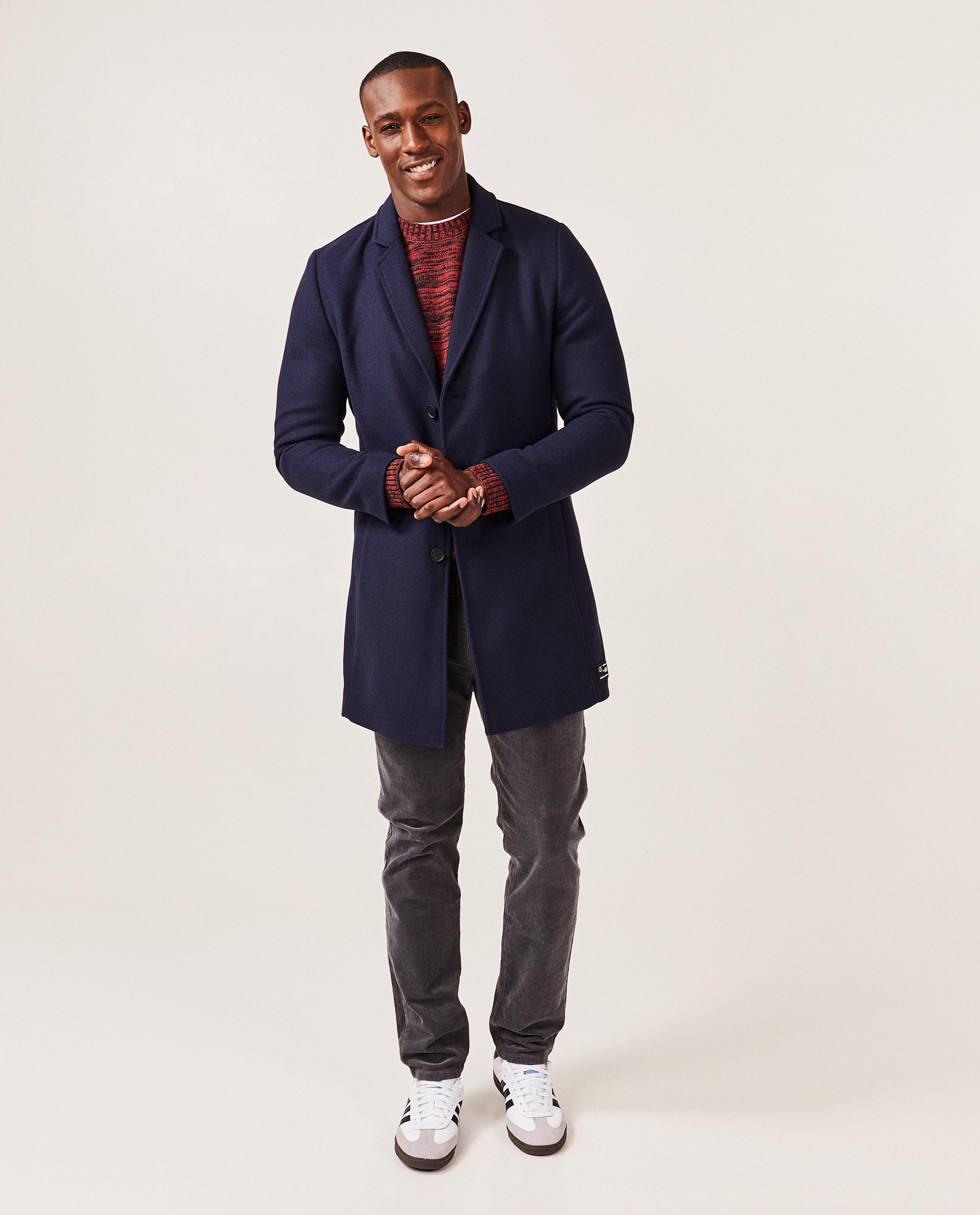 Veste bleu foncé en laine mélangée - null - S. Oliver