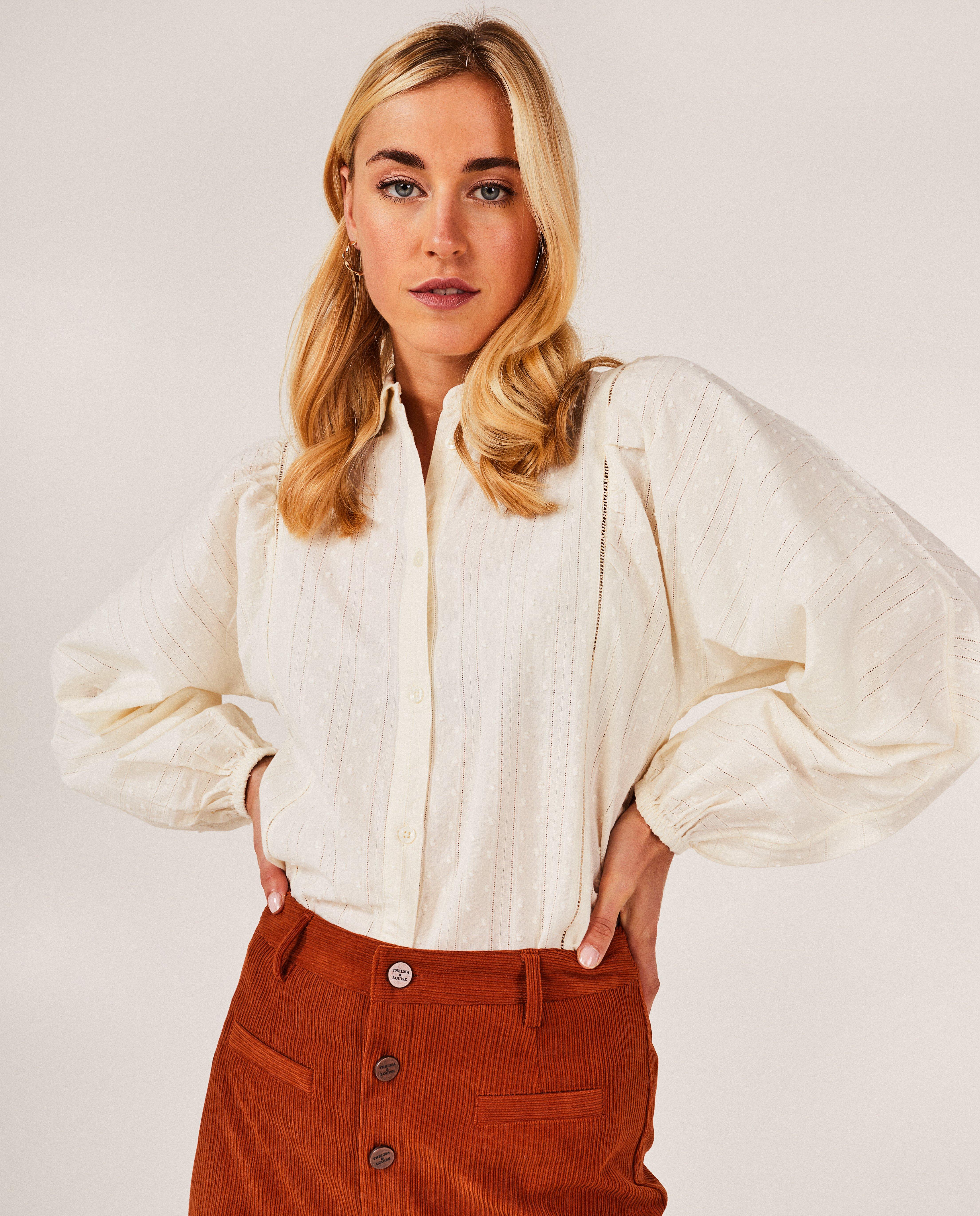 Chemises - Blouse écrue à motif ajouré