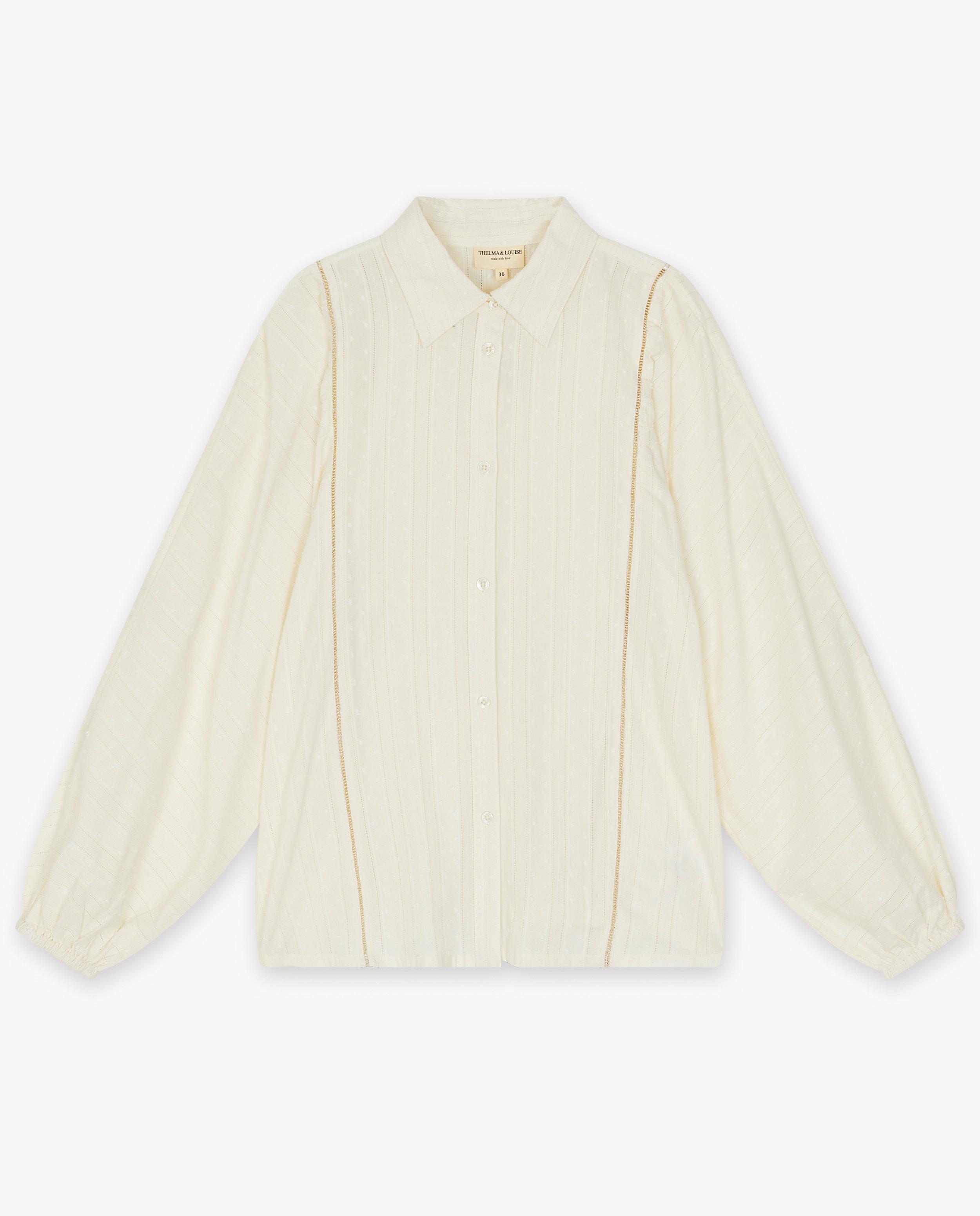 Chemises - Blouse écrue à motif ajouré