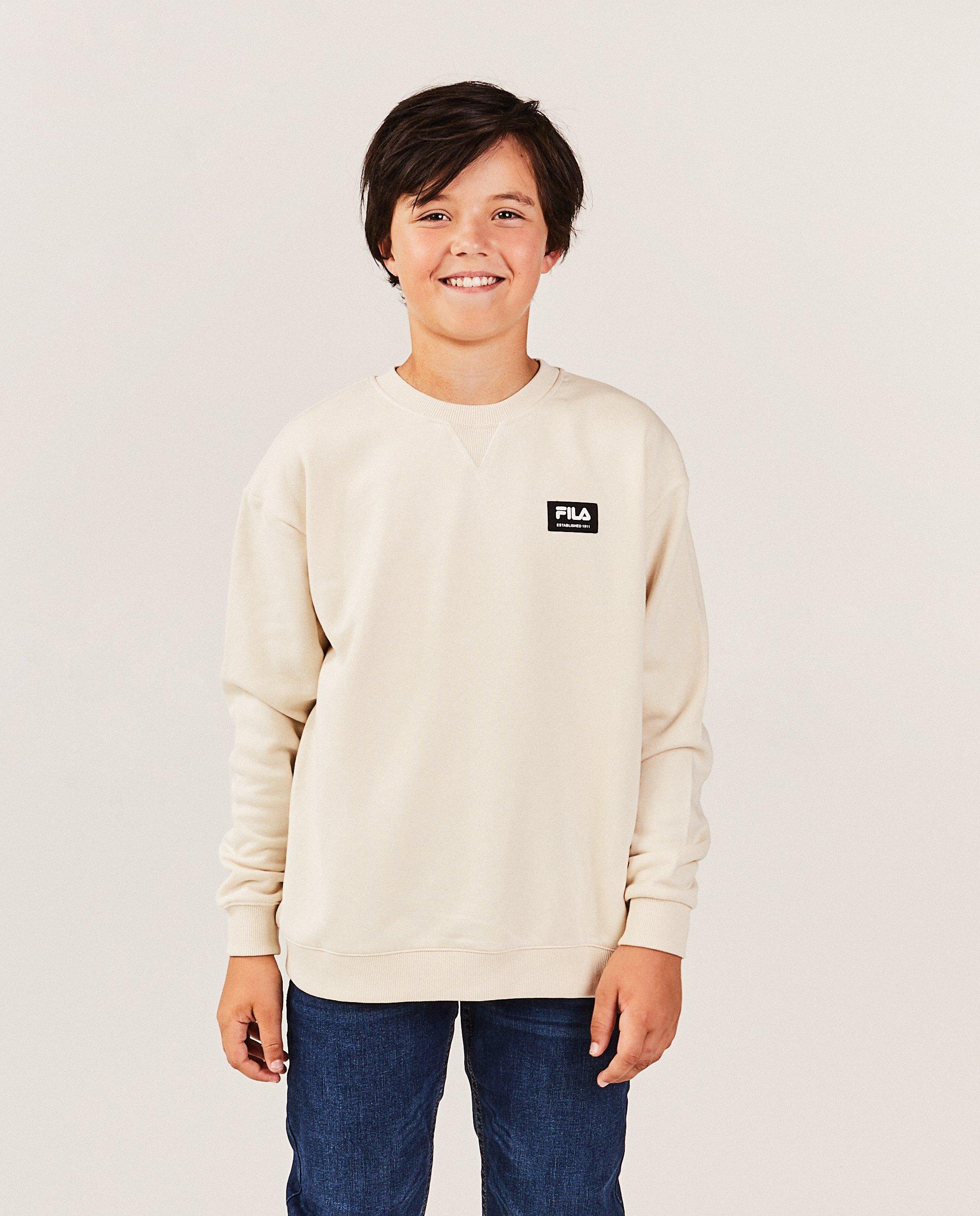 Sweaters - Beige sweater met opschrift