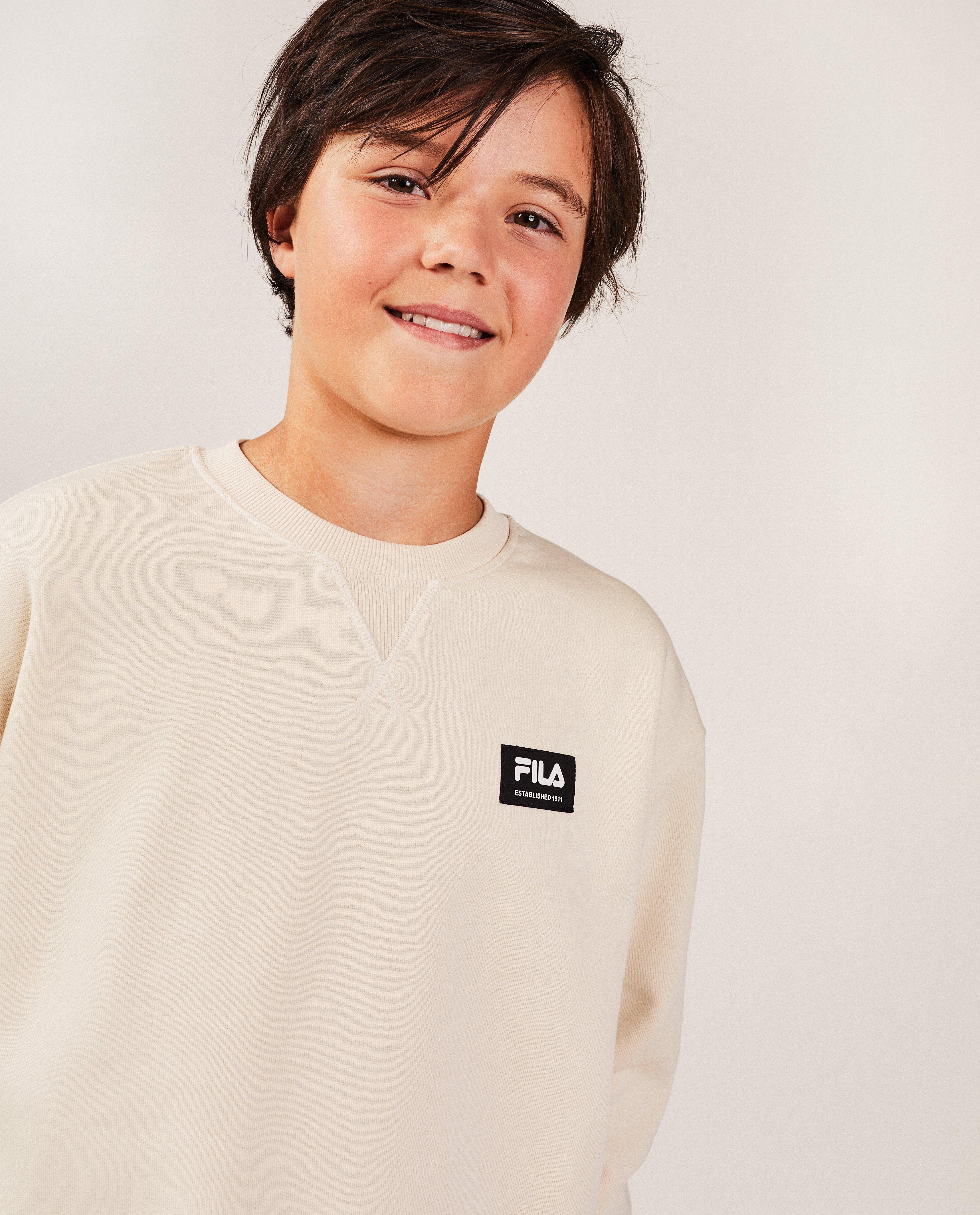 Sweaters - Beige sweater met opschrift