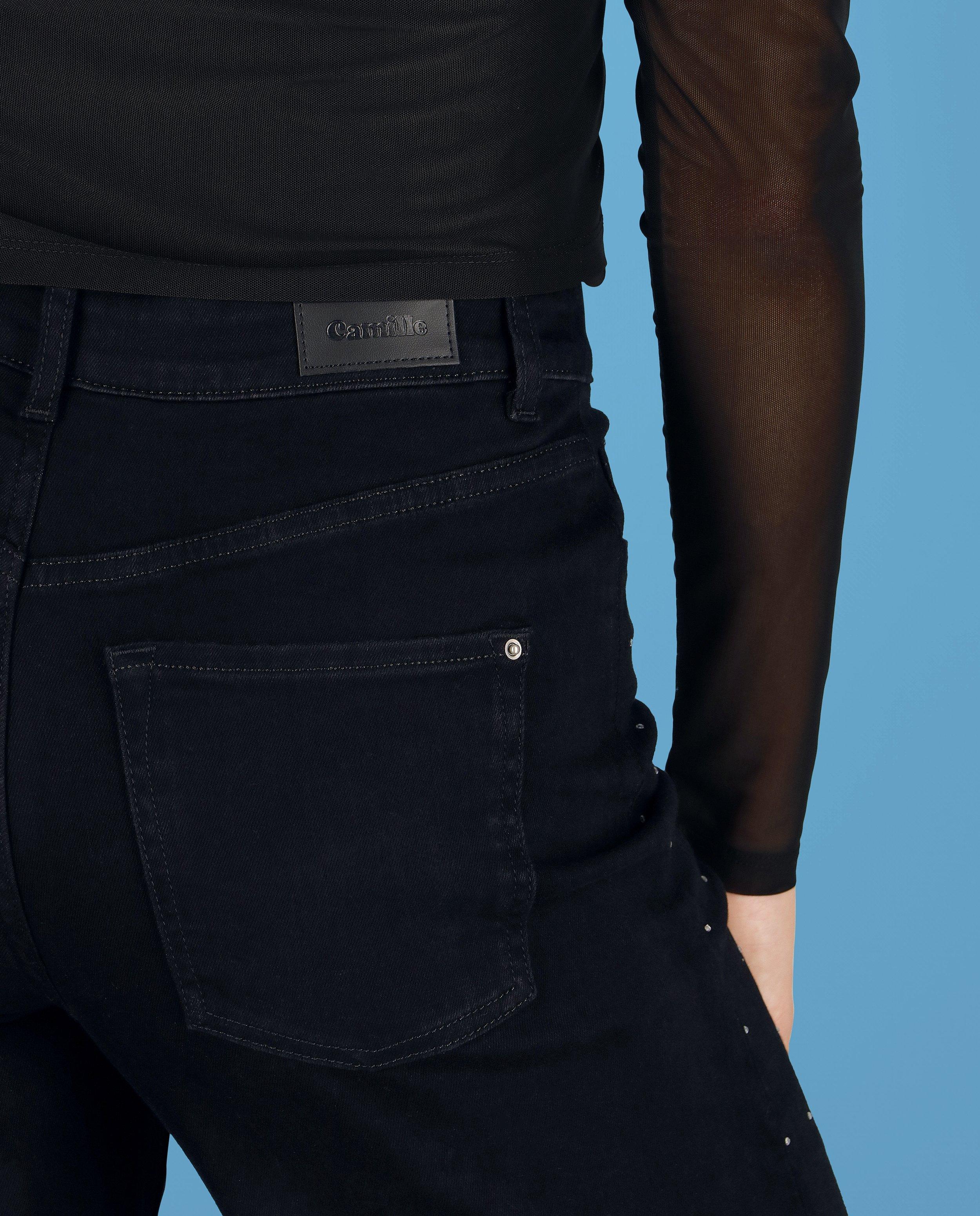 Jeans - Jeans met strass-steentjes, straight fit, XS-XL