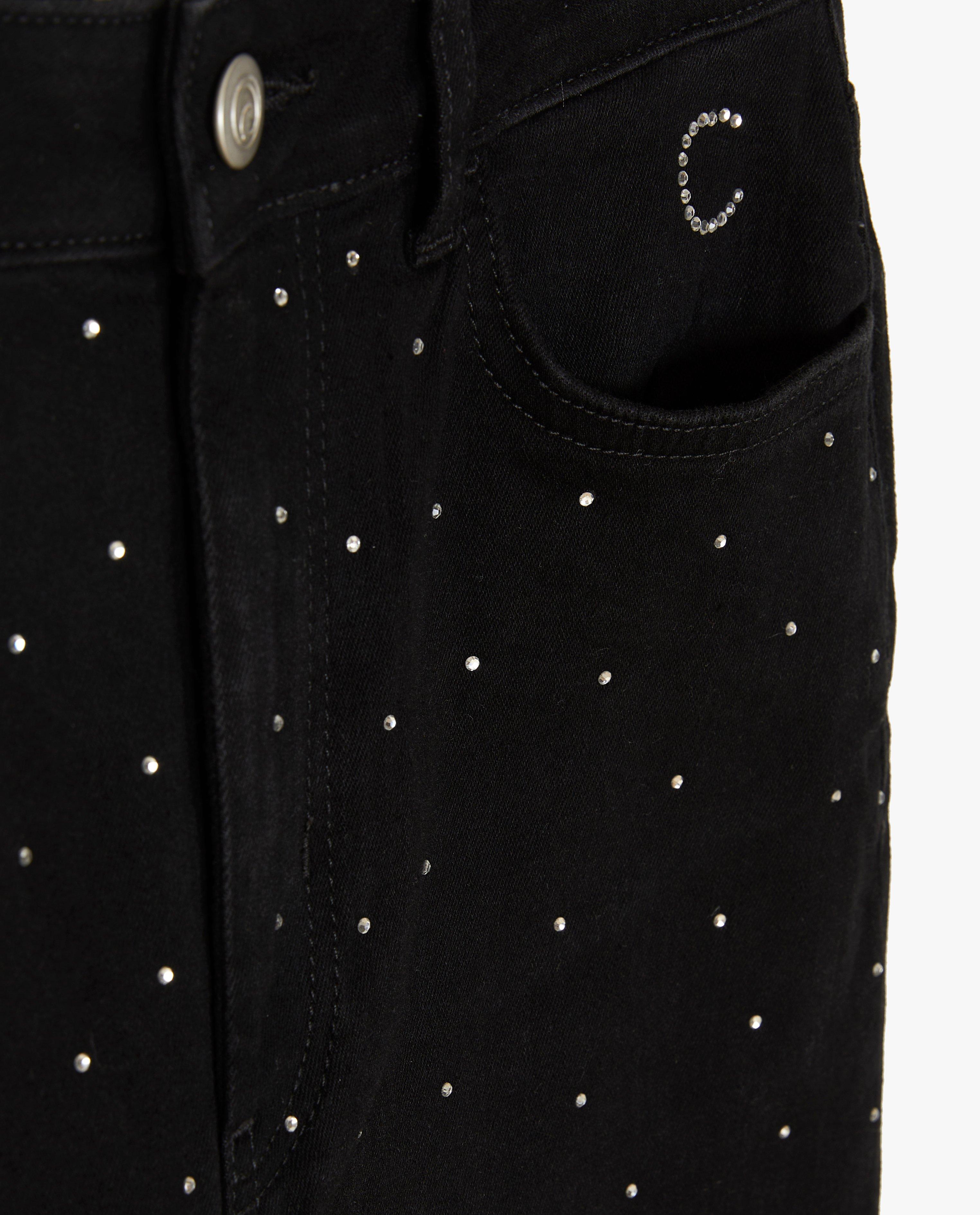 Jeans - Jeans met strass-steentjes, straight fit, XS-XL