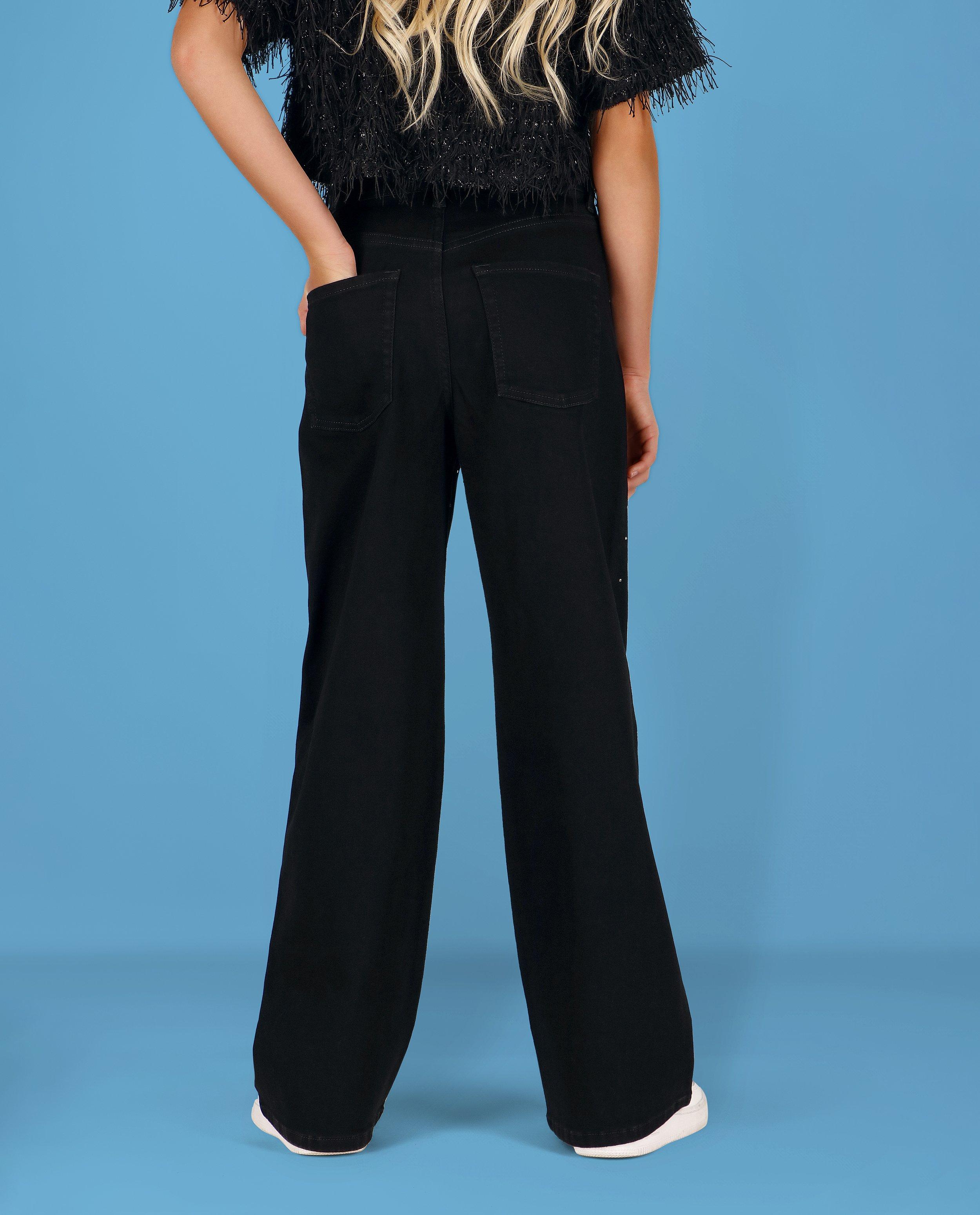 Jeans - Jeans met strass-steentjes, straight fit, 4-14 jaar