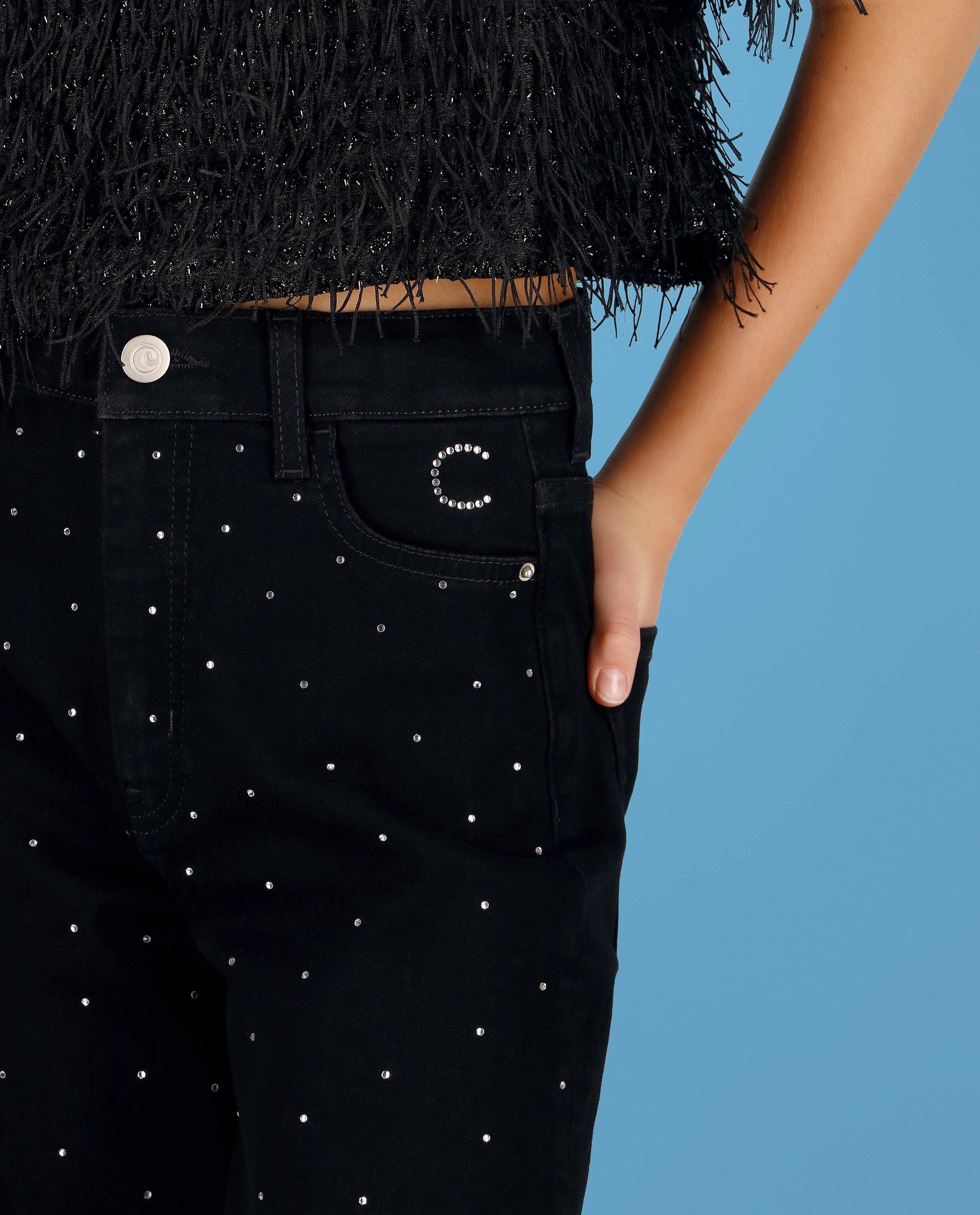 Jeans - Jeans met strass-steentjes, straight fit, 4-14 jaar
