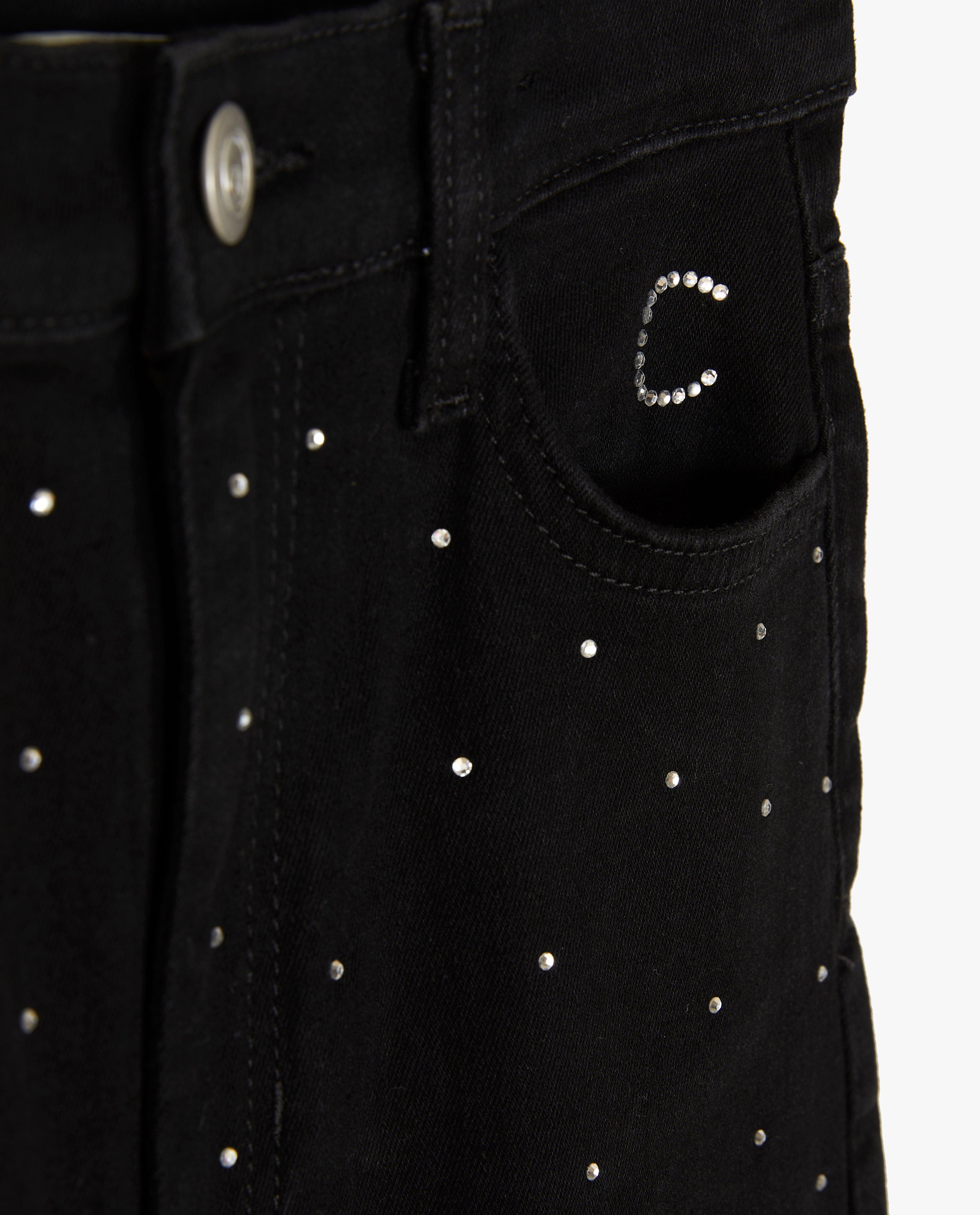 Jeans - Jeans met strass-steentjes, straight fit, 4-14 jaar