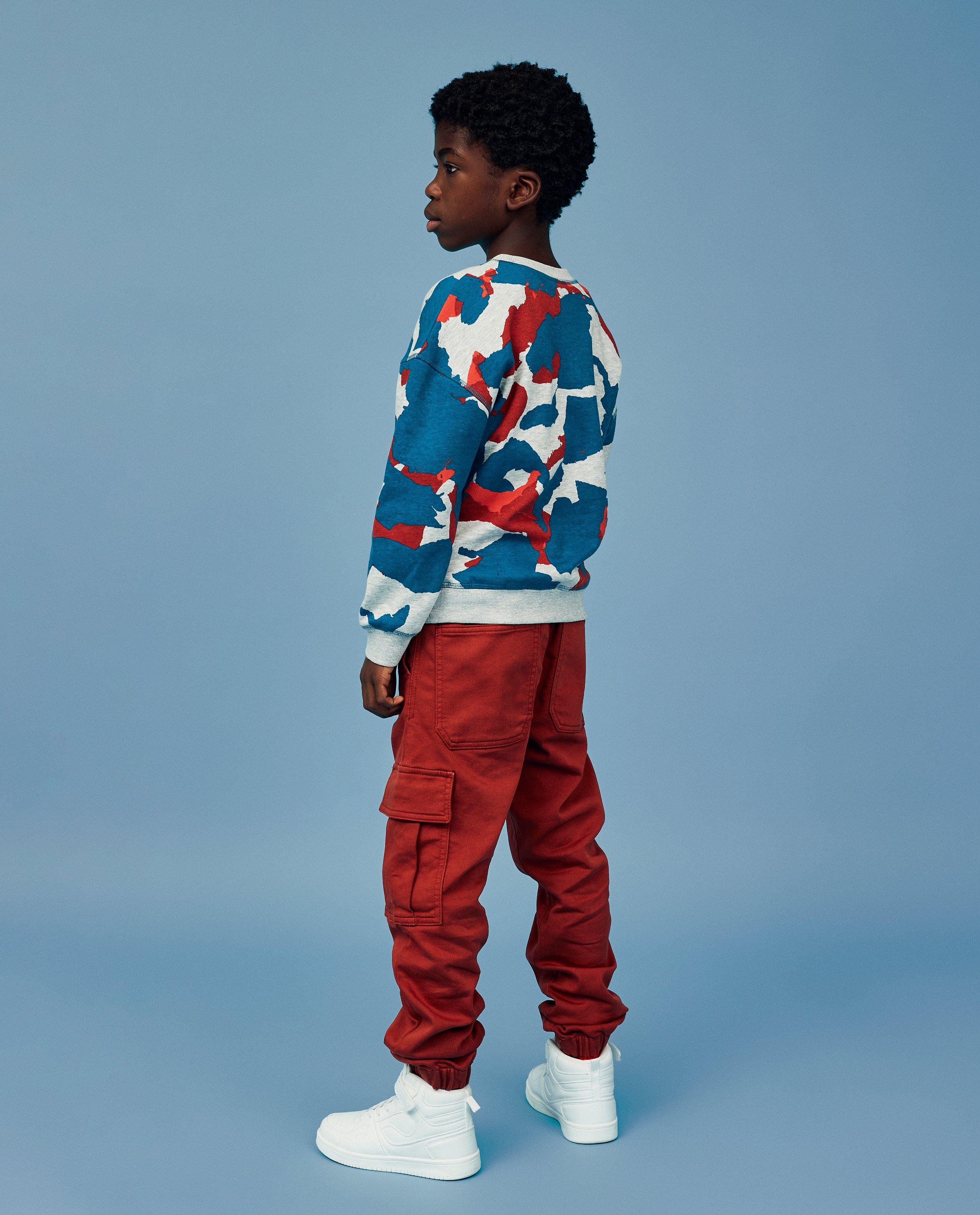 Pantalon rouge, coupe cargo - null - CKS