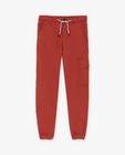 Jeans - Pantalon rouge, coupe cargo