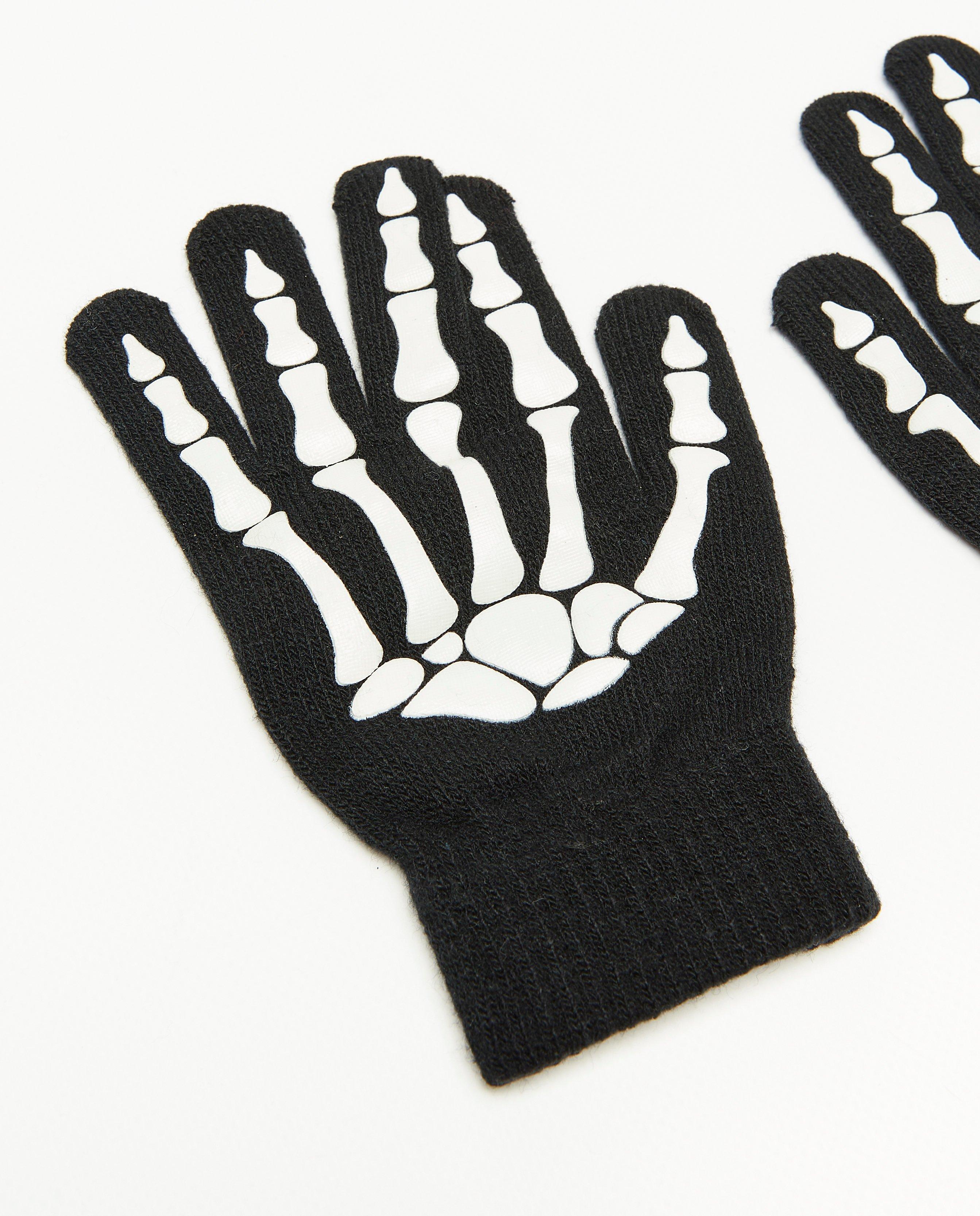 Breigoed - Handschoenen met glow in the dark-print