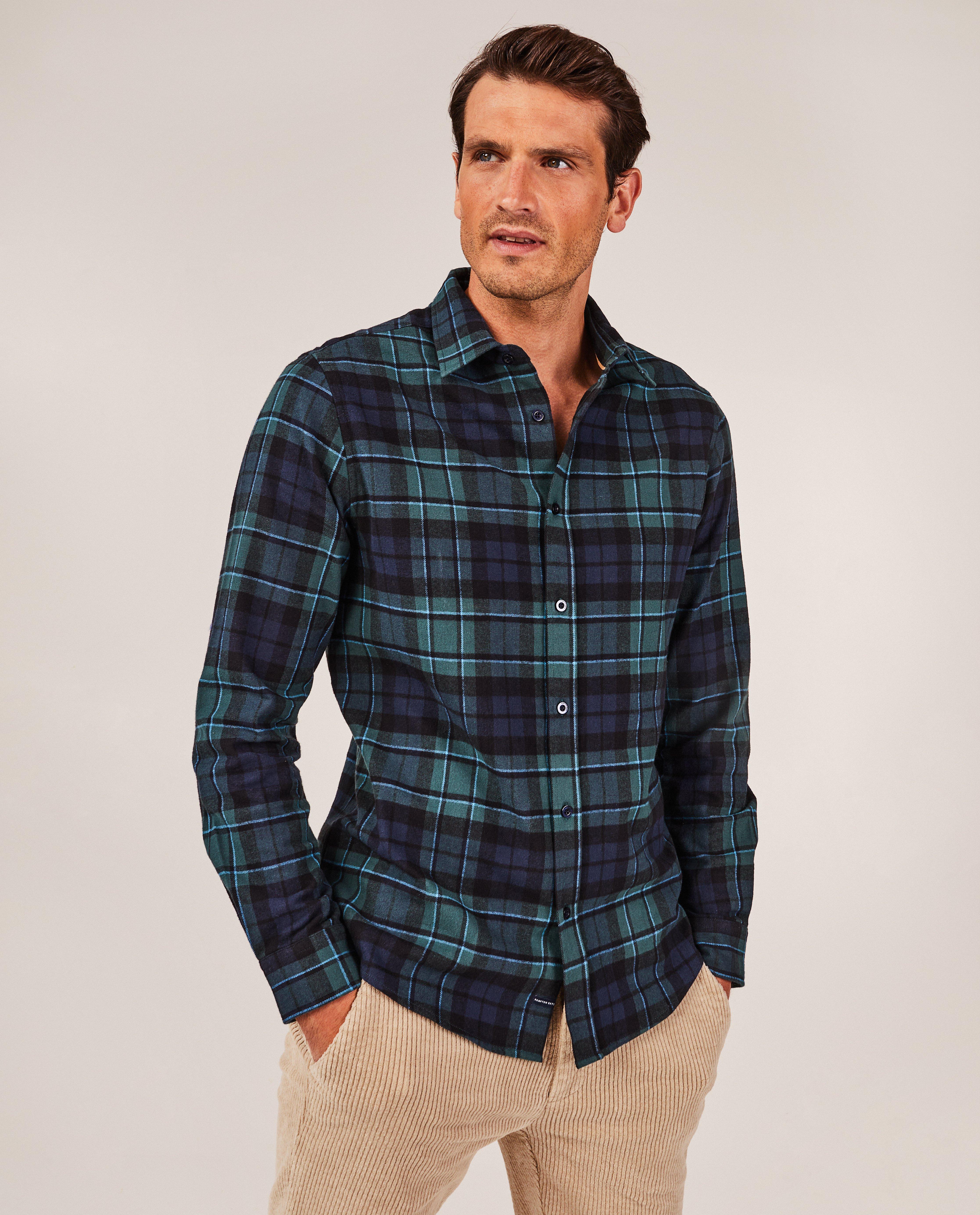 Hemden - Hemd met ruiten, slim fit, heren