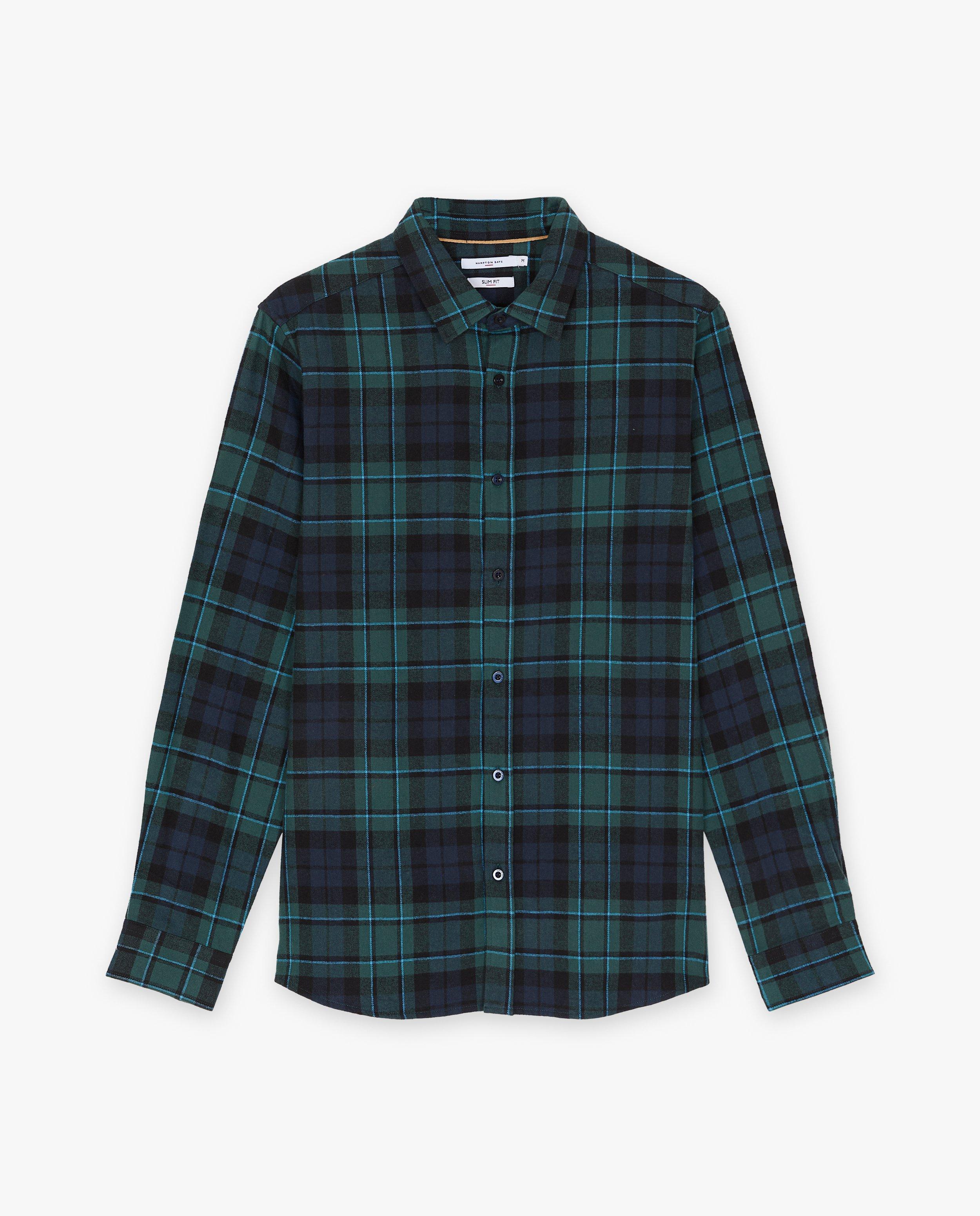 Hemden - Hemd met ruiten, slim fit, heren