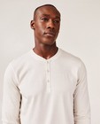 T-shirts - Offwhite longsleeve met knopen