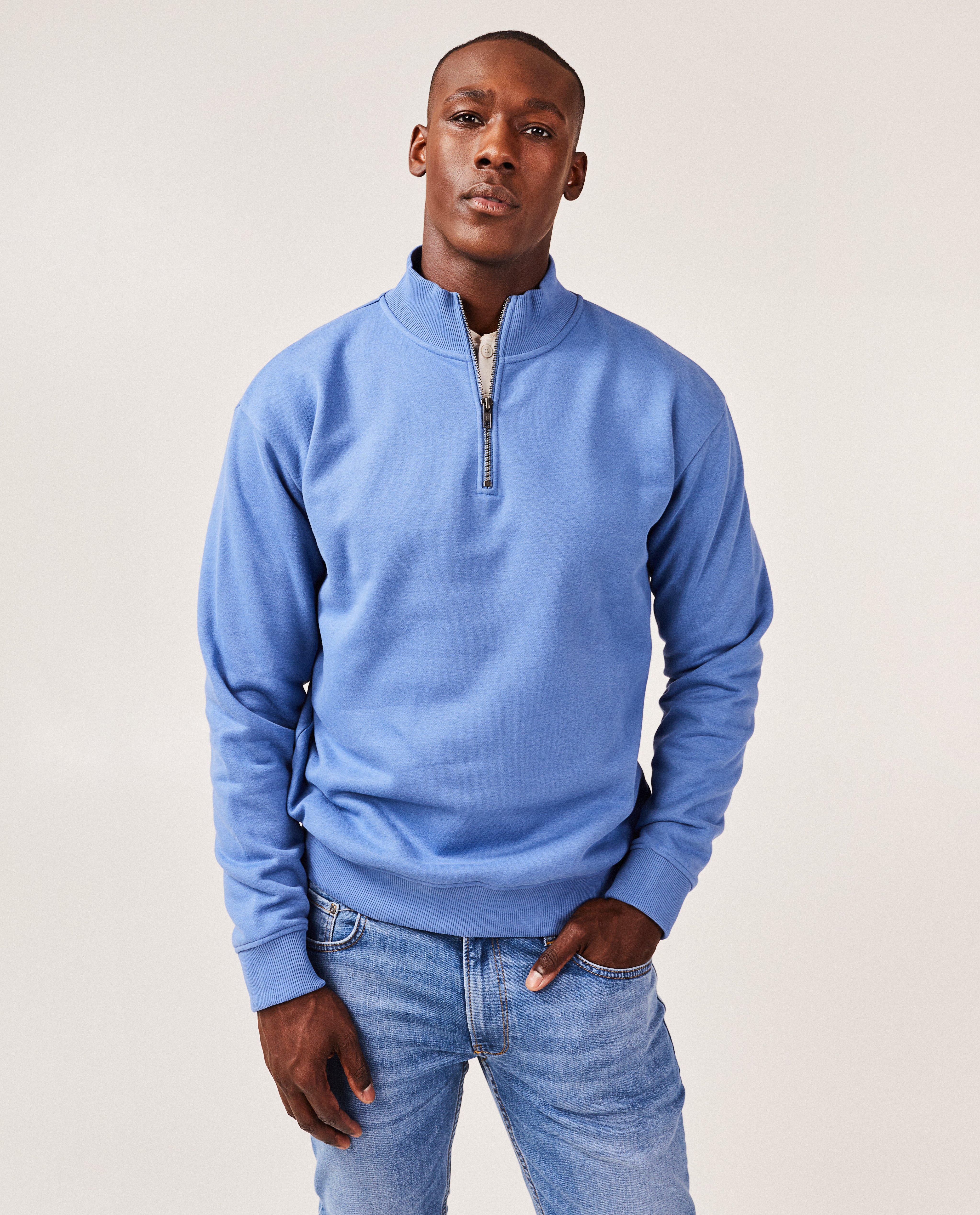 Blauwe sweater met korte rits S. Oliver JBC Belgi Belgi