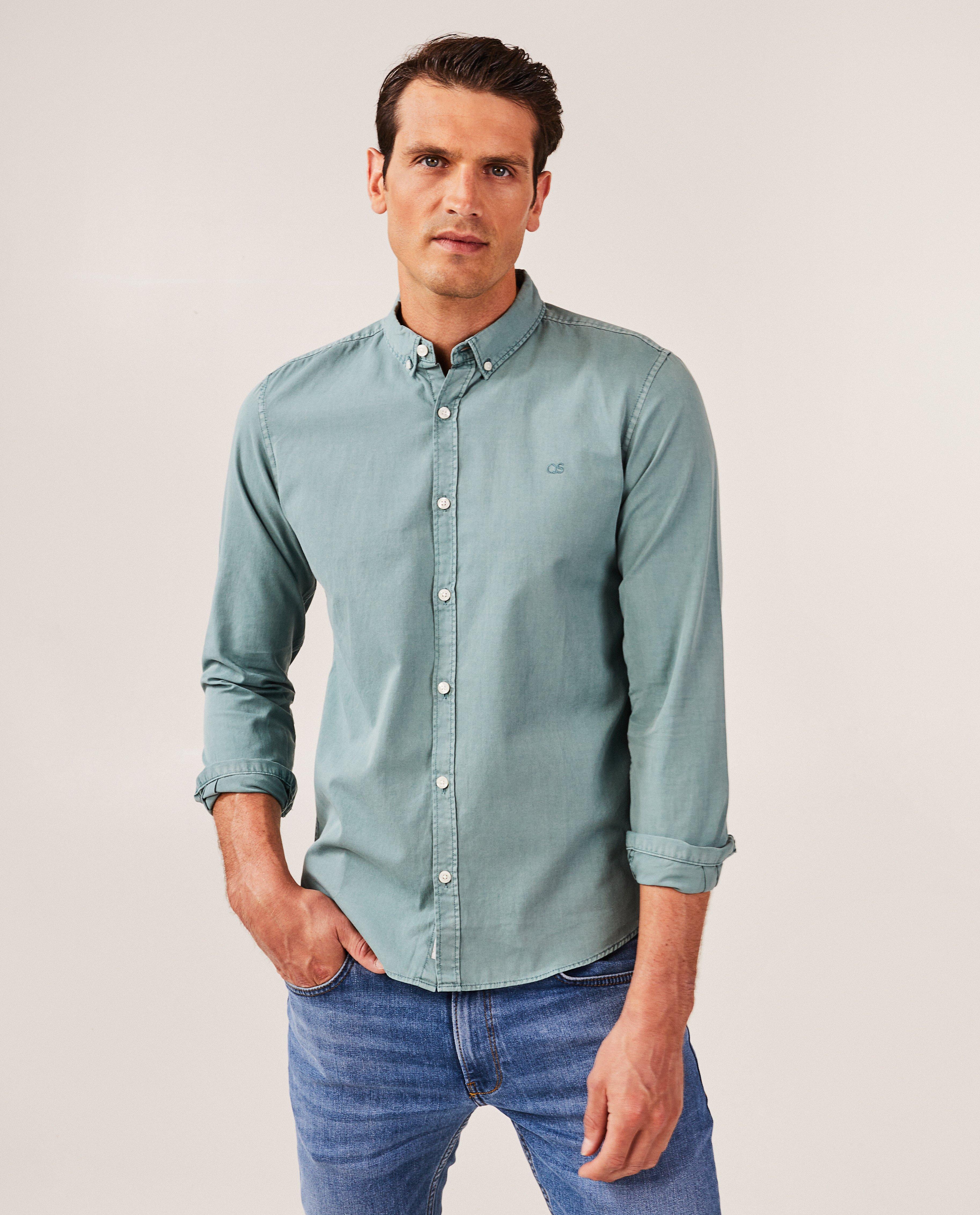 Hemden - Groen hemd, slim fit