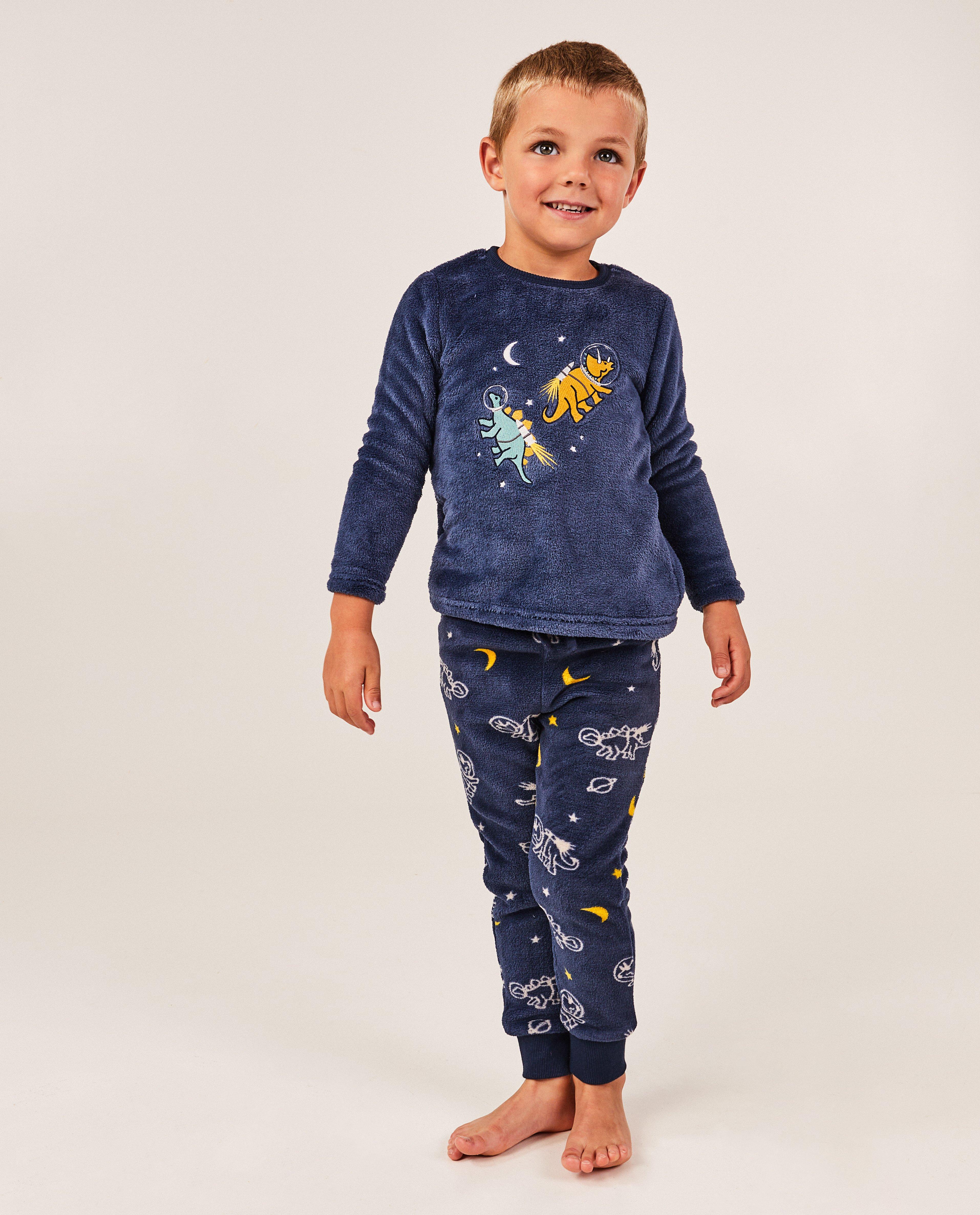 Fleece pyjama met dinoprint - null - Kidz Nation