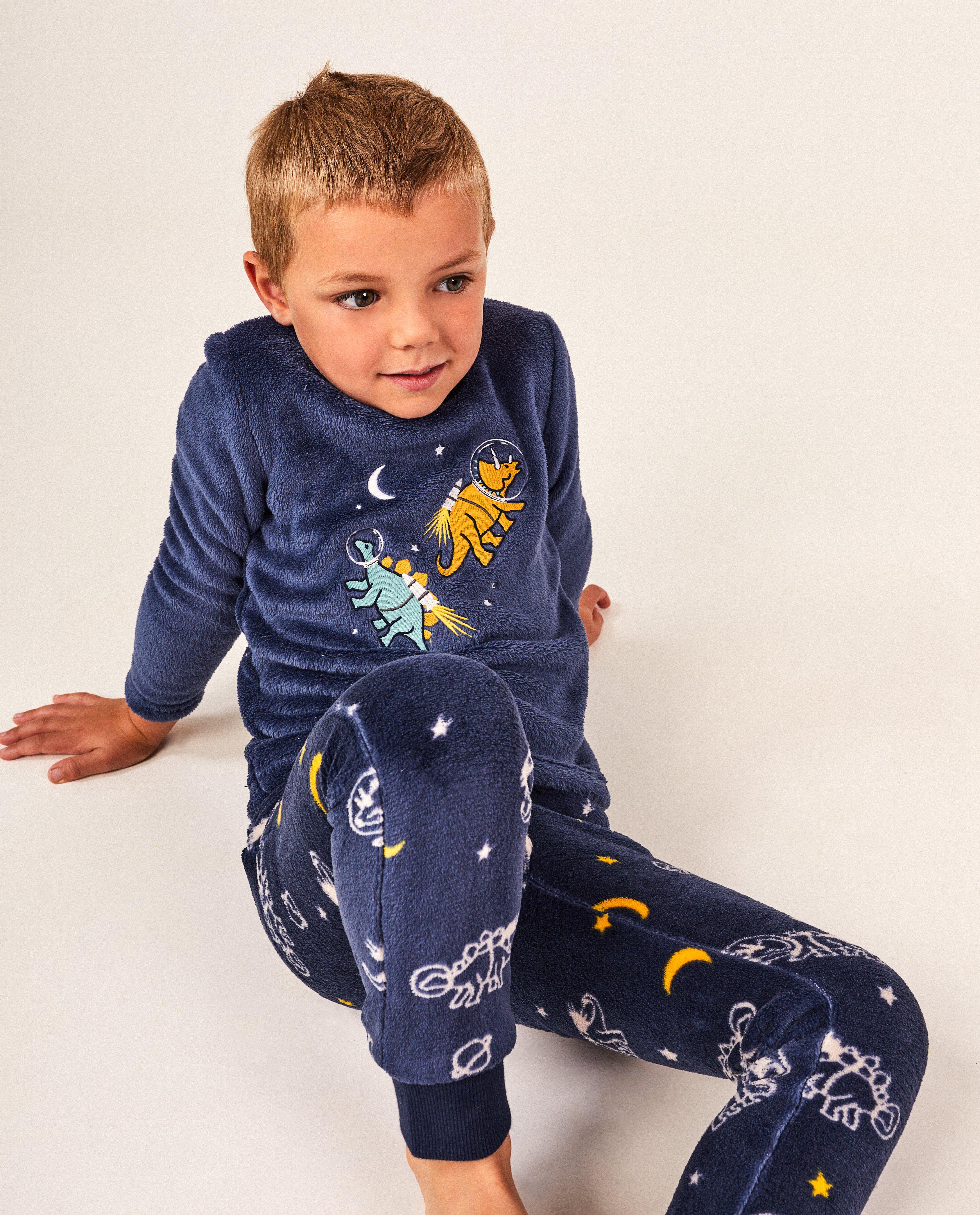 Pyjamas - Pyjama bleu foncé à imprimé de dinos