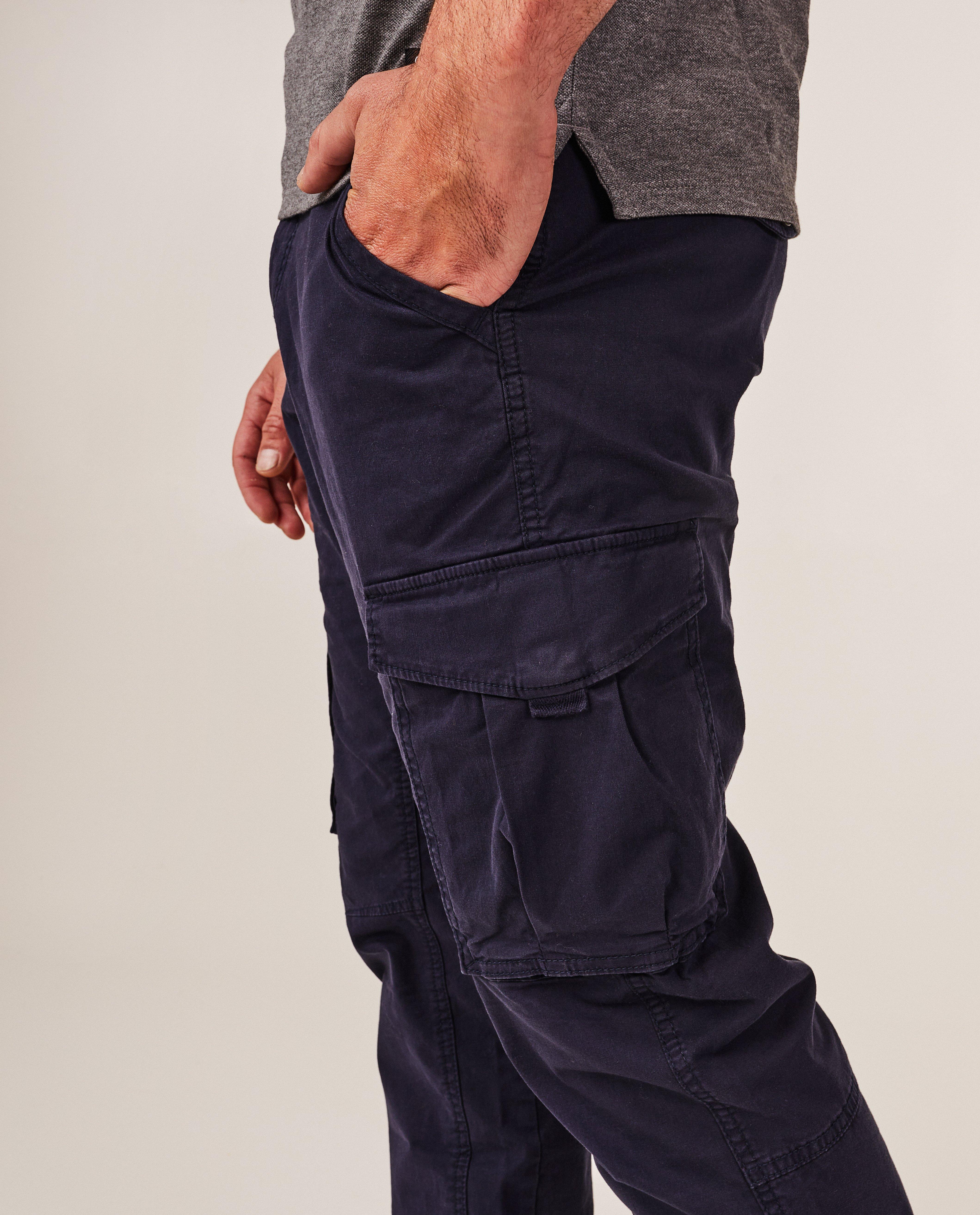 Pantalons - Pantalon bleu foncé, coupe cargo
