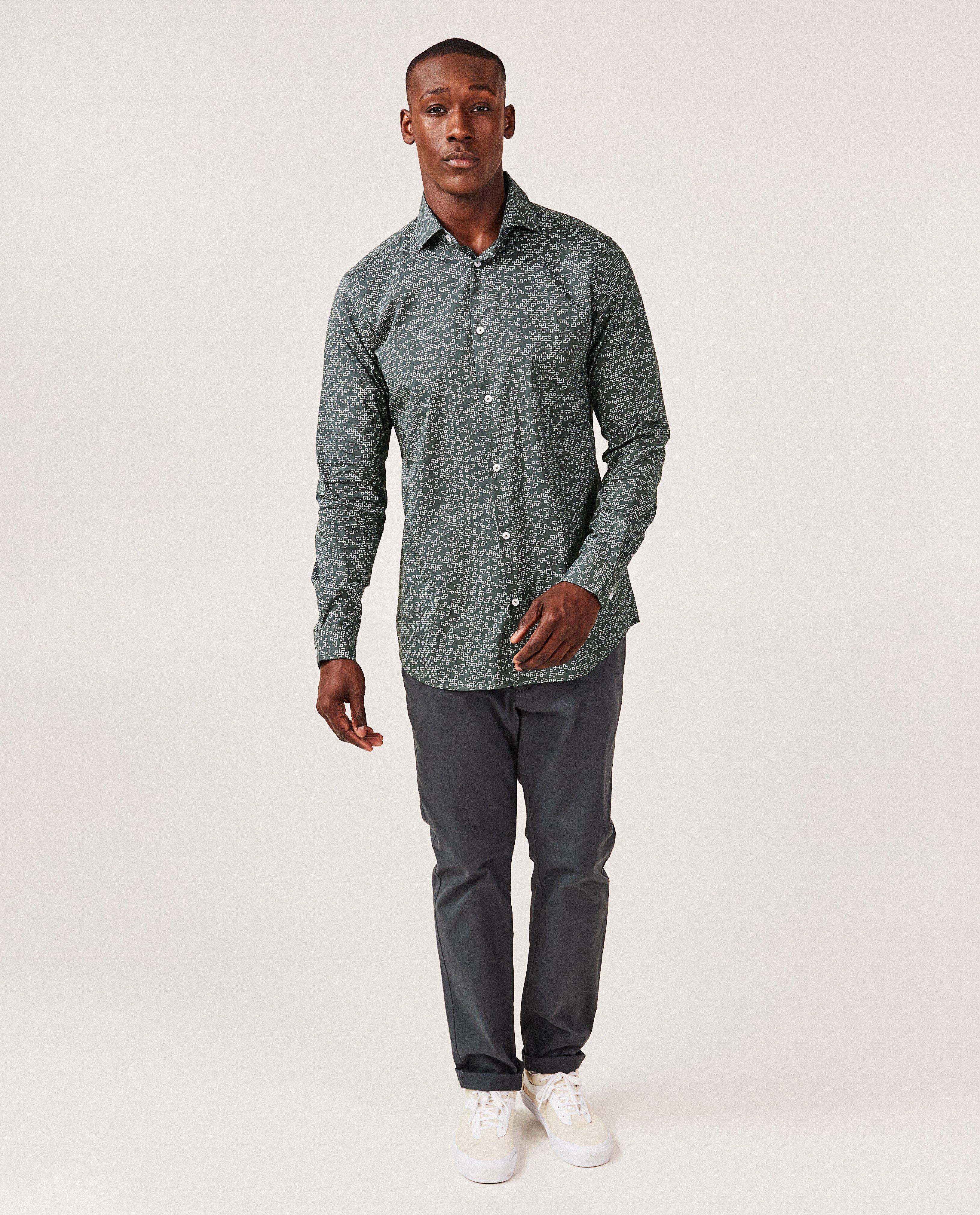 Hemd met geometrische print, slim fit - null - S. Oliver