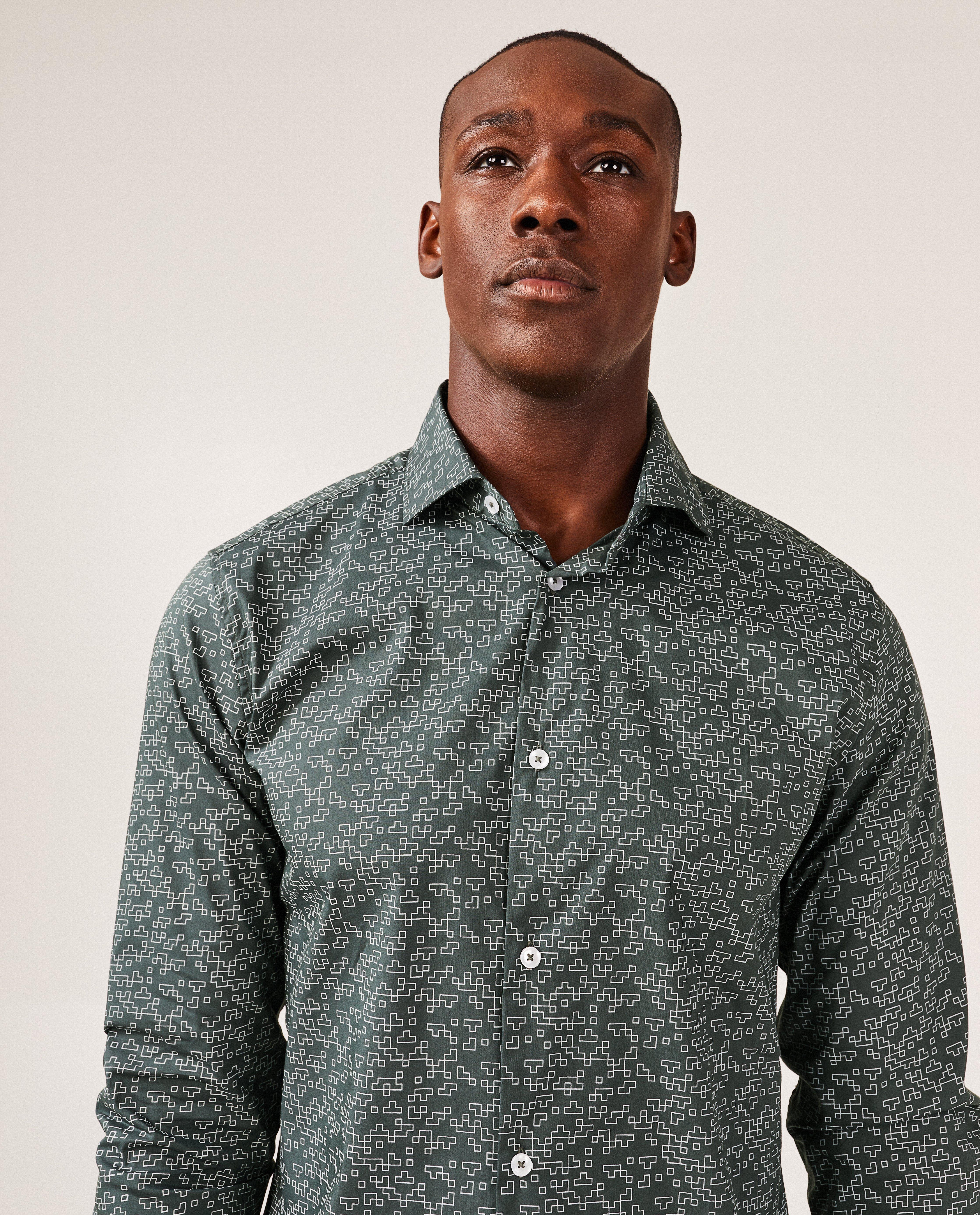 Hemden - Hemd met geometrische print, slim fit