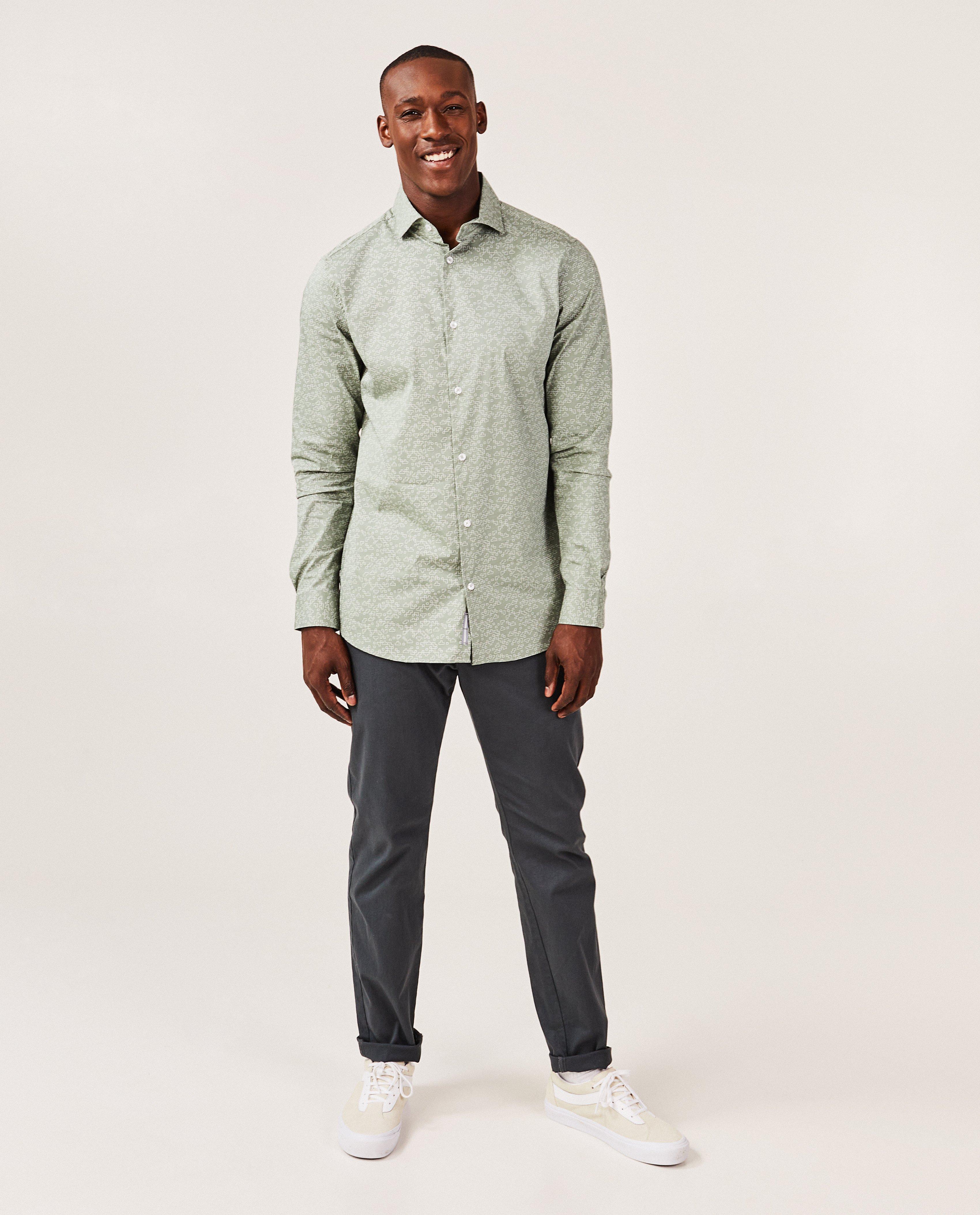 Hemd met geometrische print, slim fit - null - S. Oliver