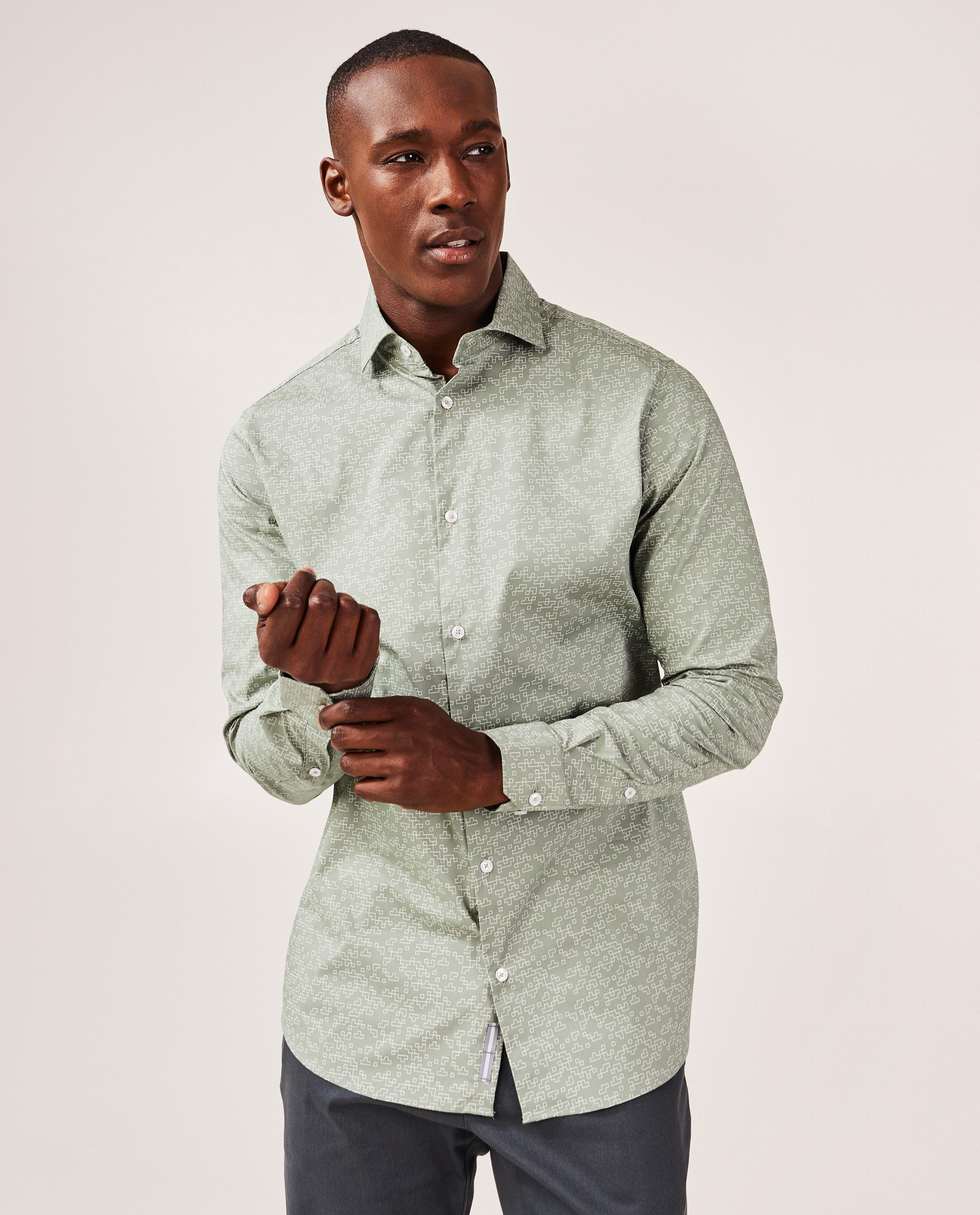 Hemden - Hemd met geometrische print, slim fit