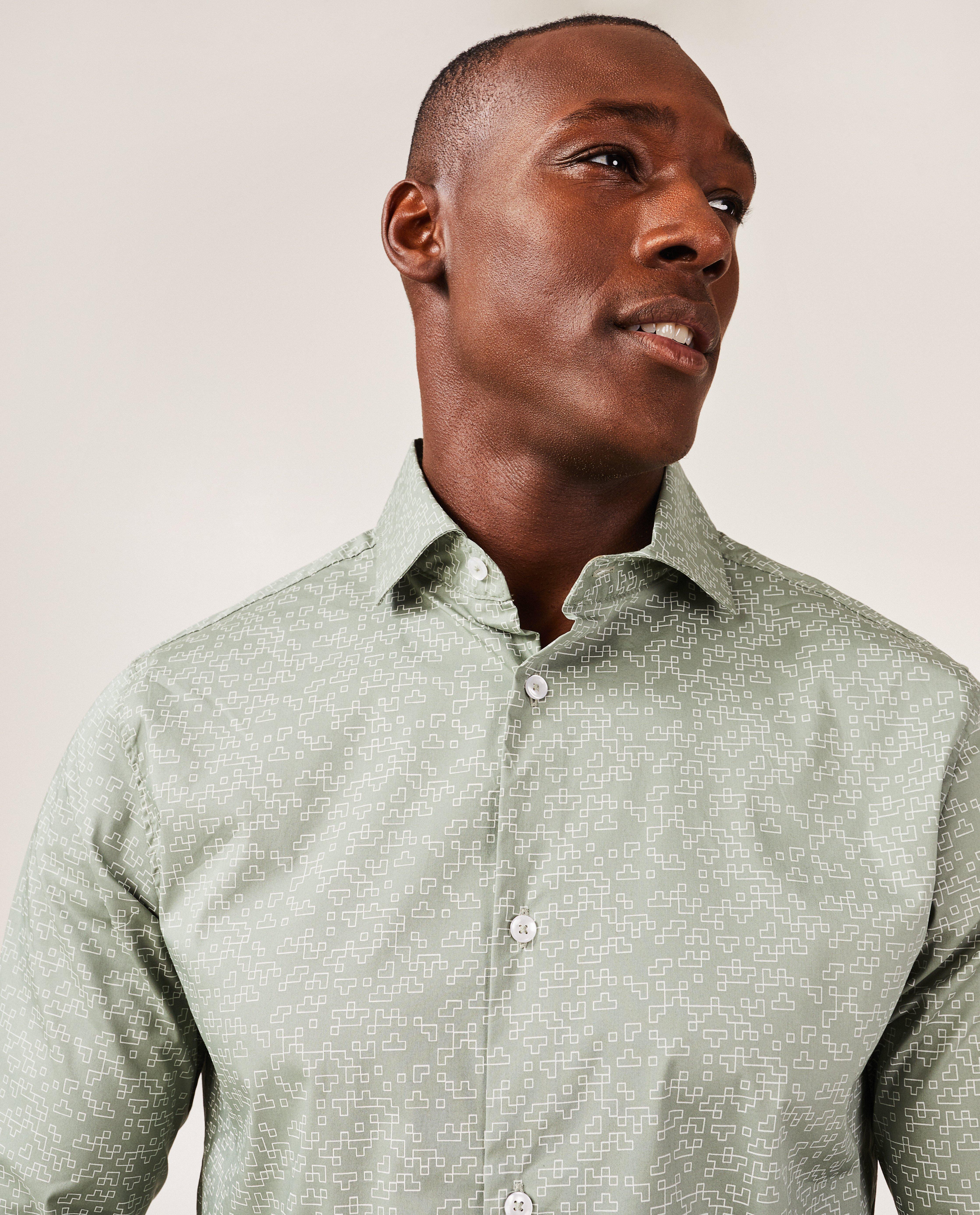 Hemden - Hemd met geometrische print, slim fit